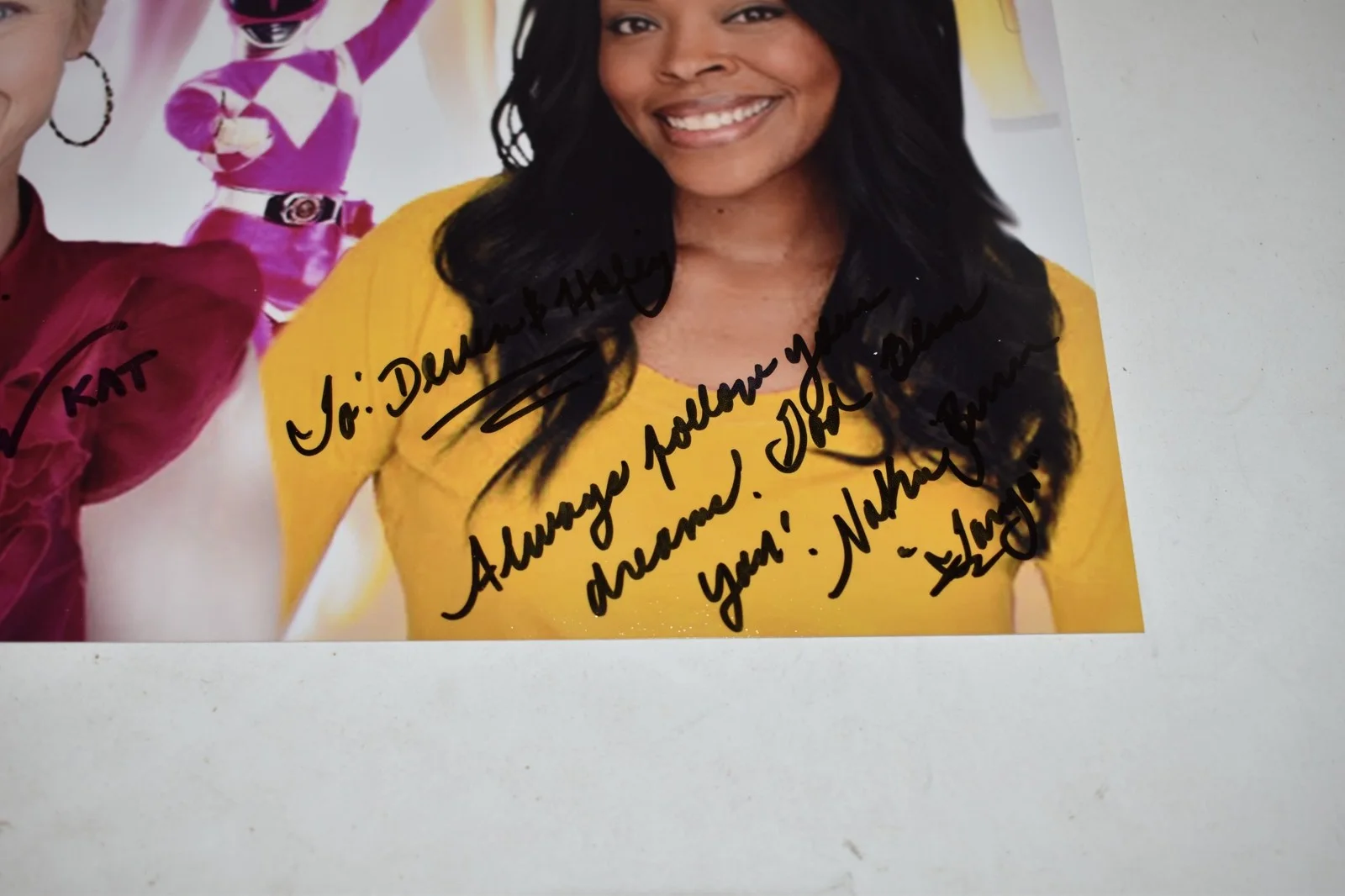 KAT, NAKIA — POWER RANGERS PHOTO SIGNED BY KAT & NAKIA (SJL46), image 3