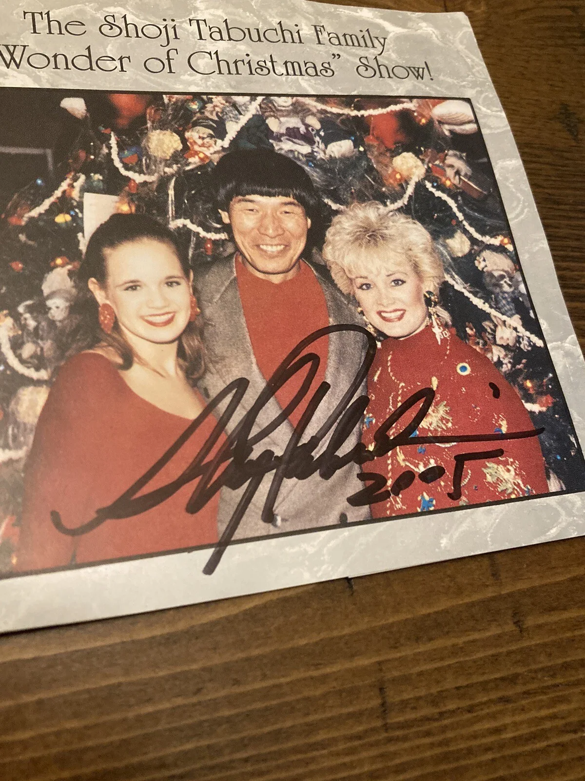 Shoji Tabuchi Autograph Signed Booklet Cover From Christmas CD (booklet Only), изображение 2