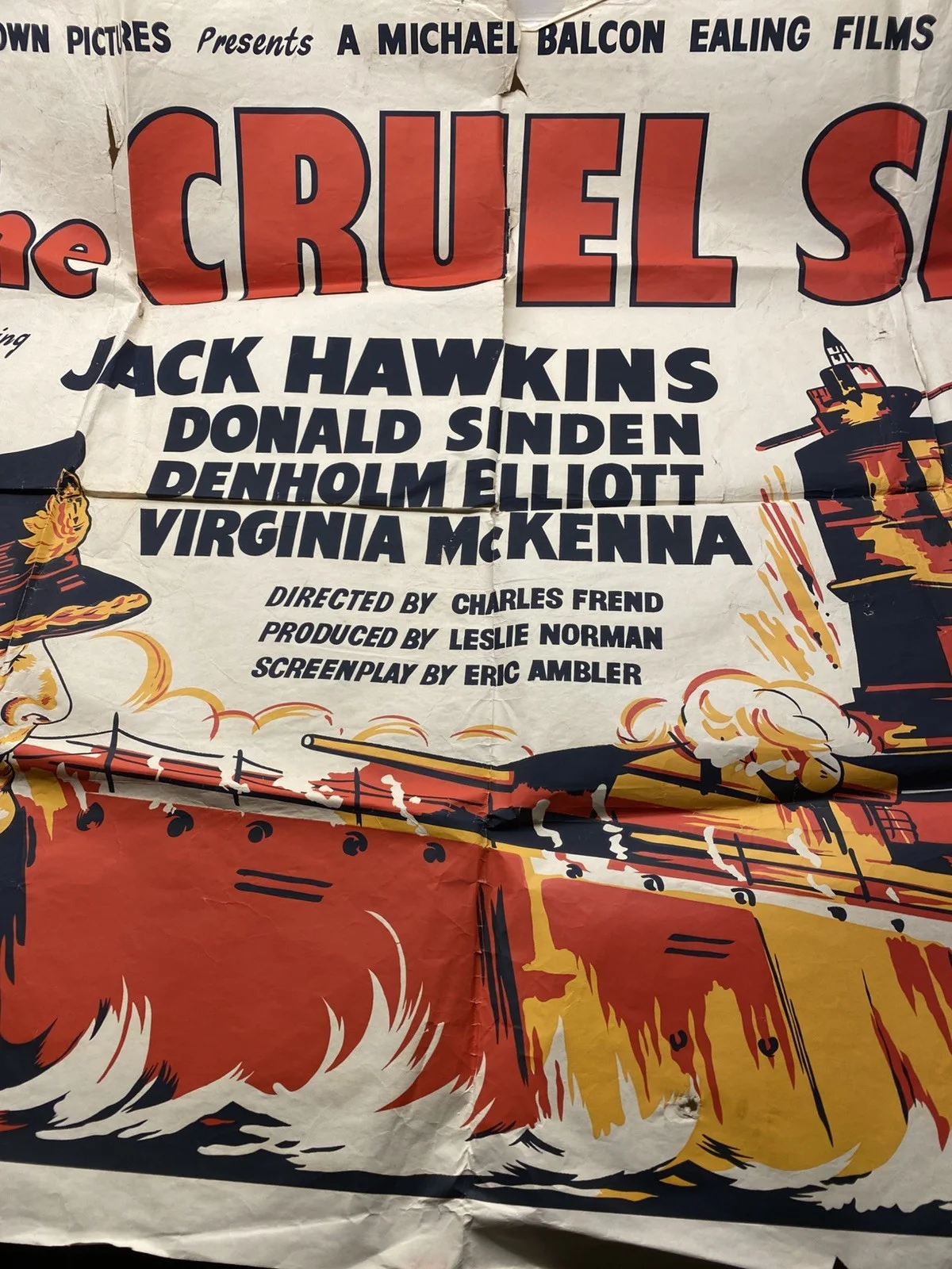 The Cruel Sea (1953) UK poster, image 2