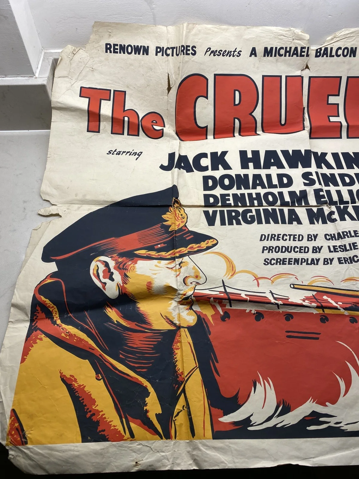The Cruel Sea (1953) UK poster, image 3