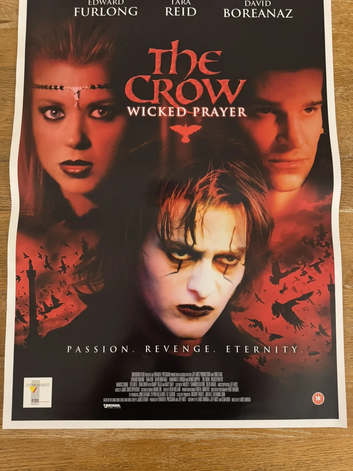 The crow wicked prayer Original Video DVD Shop VHS Poster 2004 Rare, image 2