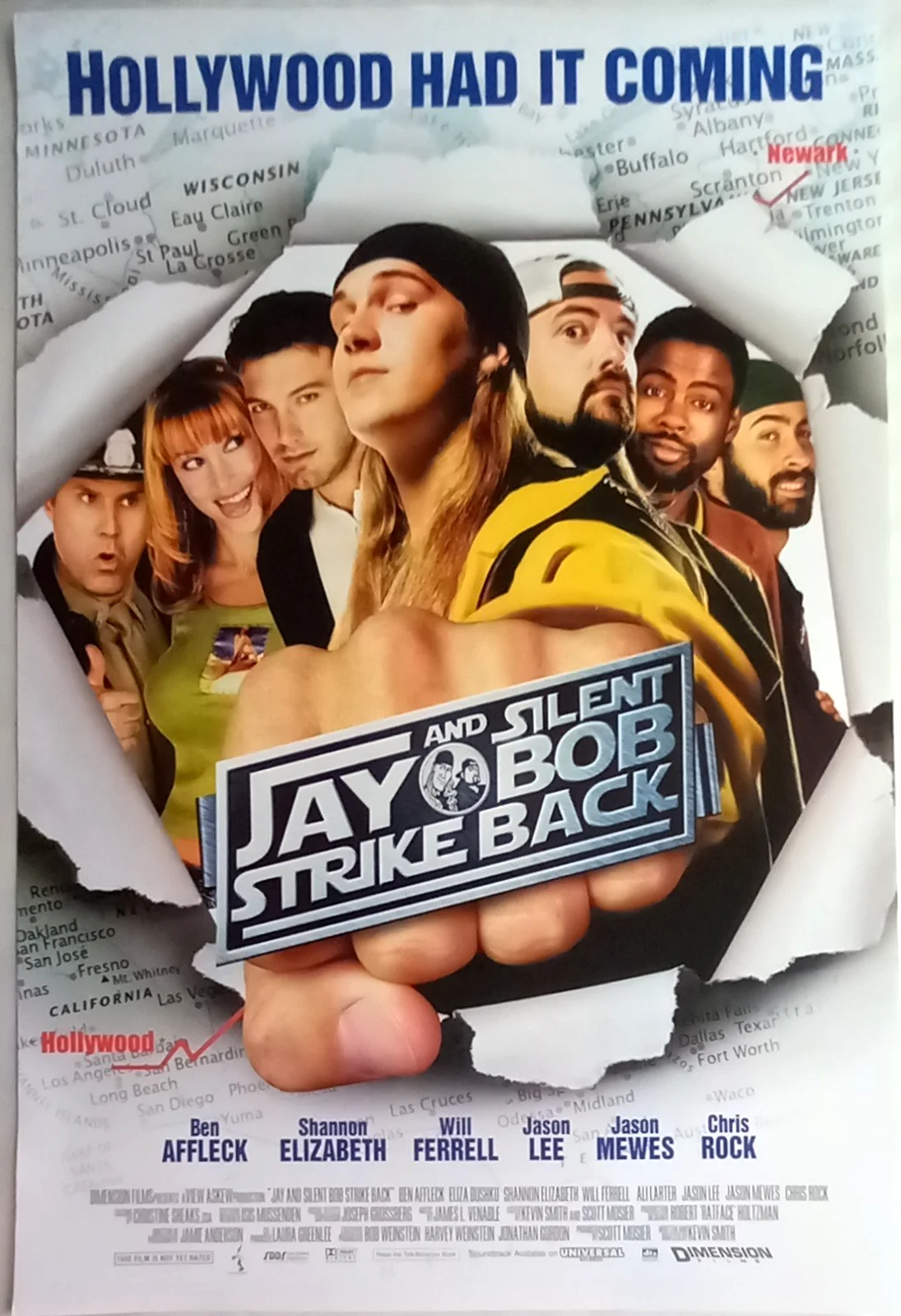 Jay and Silent Bob Strike Back (2001) Original S/S One-Sheet Poster, Kevin Smith, изображение 2