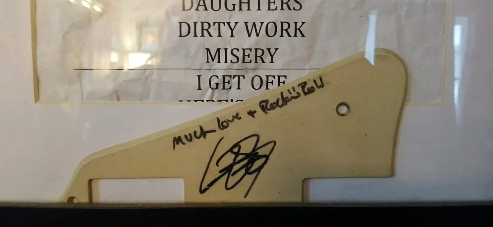 Lzzy Hale SIGNED Pickguard - Stage Used SETLIST, image 2