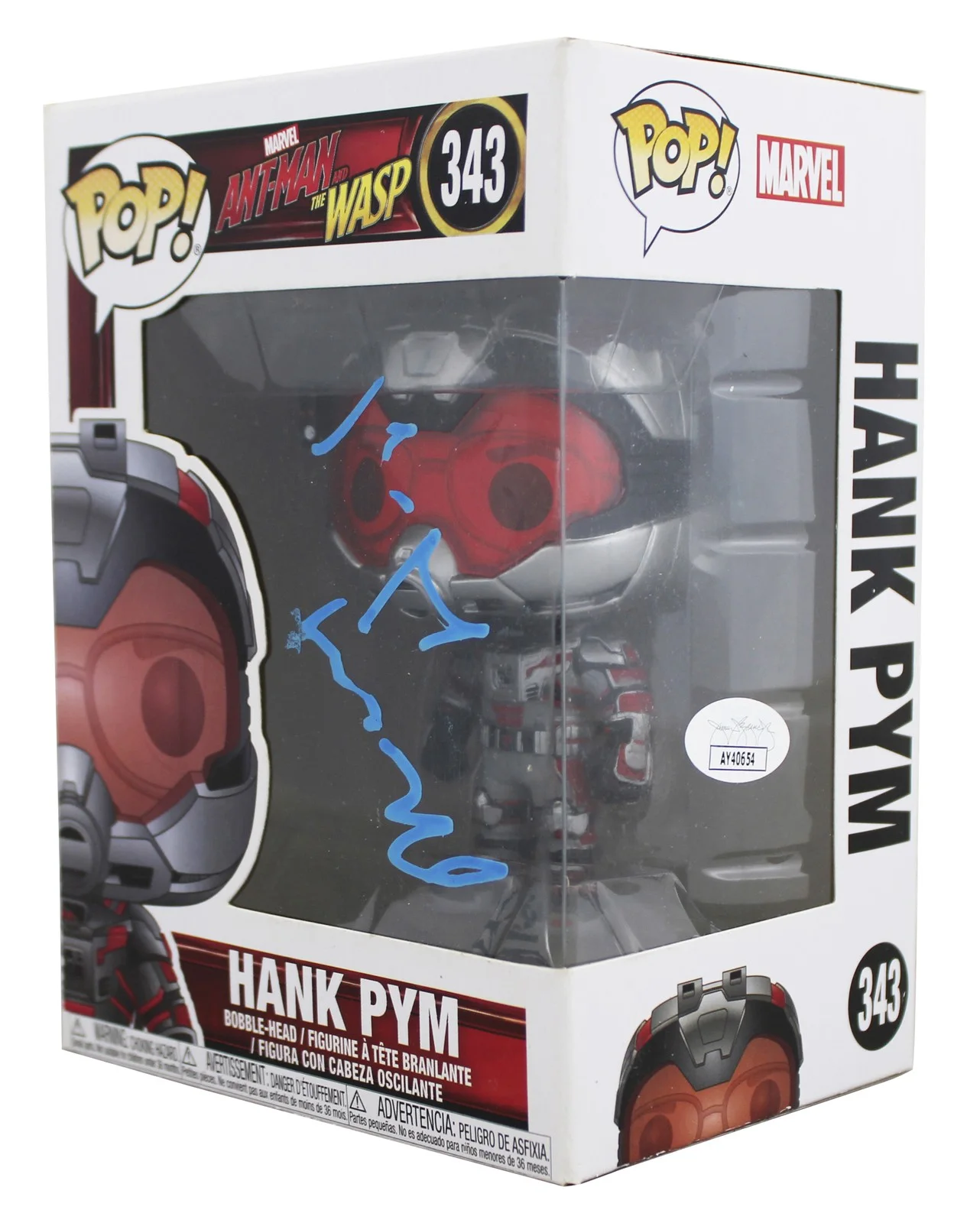 Michael Douglas — Michael Douglas Ant-Man Signed Hank Pym #343 Funko Pop Vinyl Figure JSA #AY40654, image 2