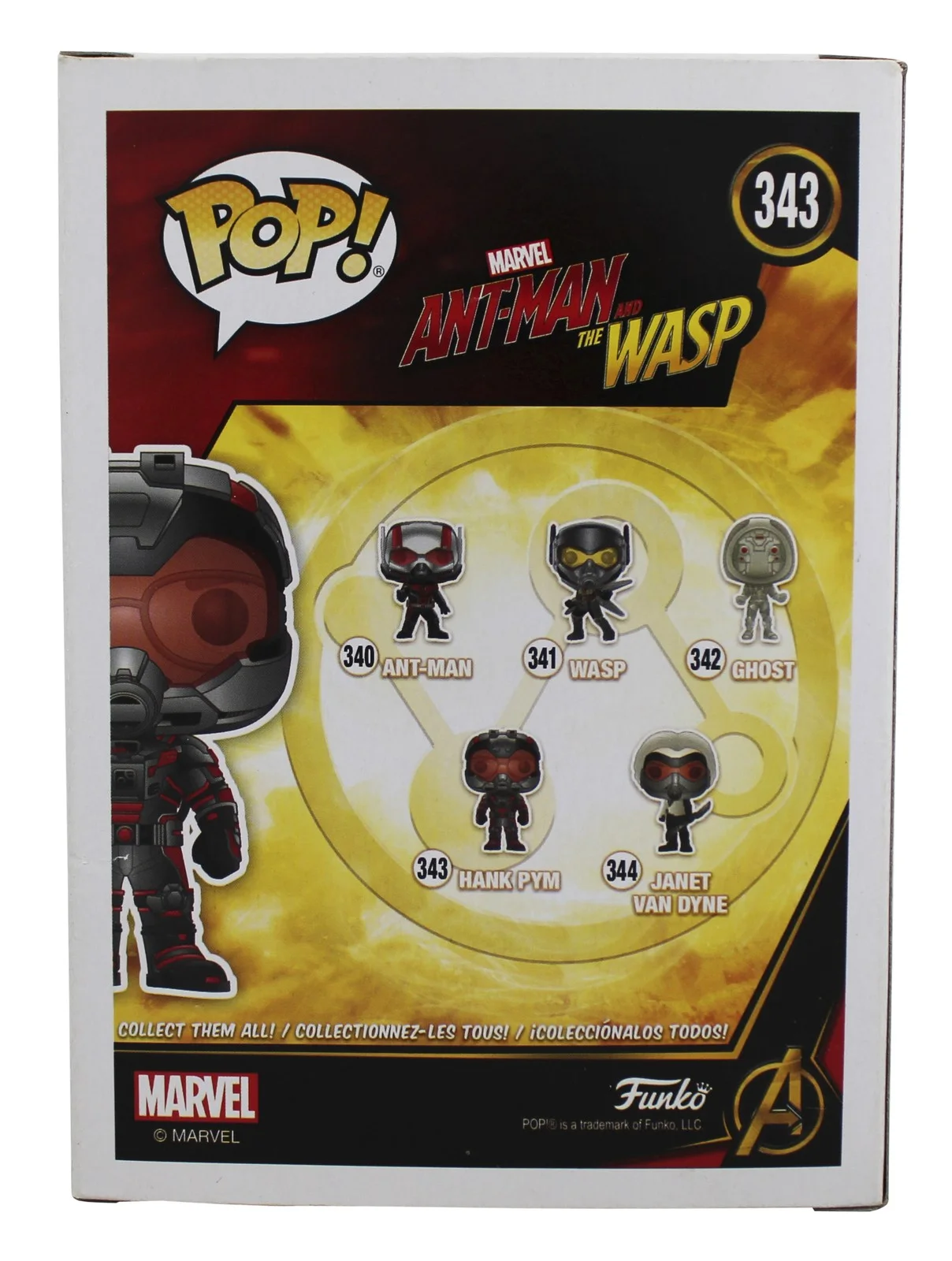 Michael Douglas — Michael Douglas Ant-Man Signed Hank Pym #343 Funko Pop Vinyl Figure JSA #AY40654, image 4