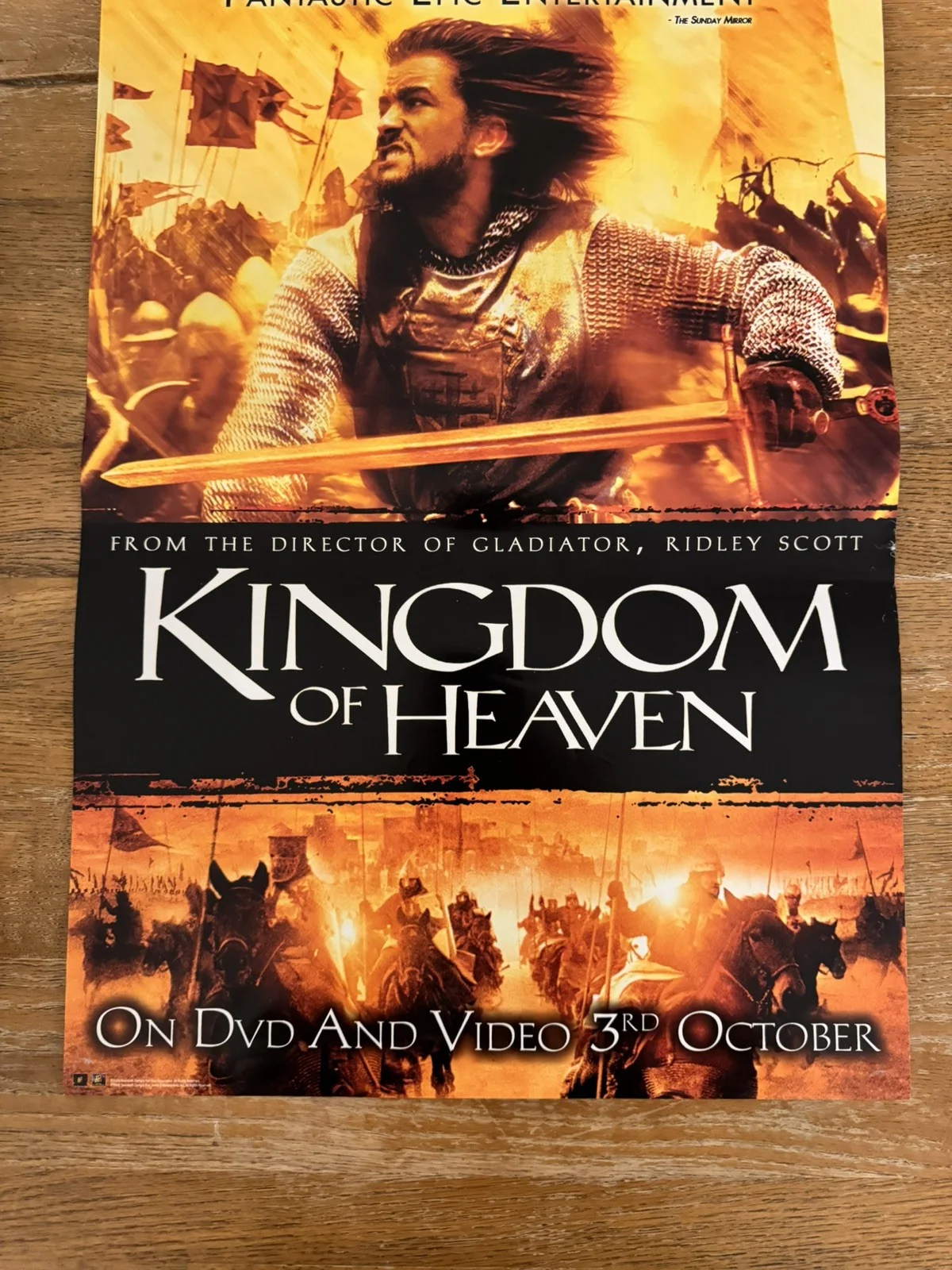 Kingdom of heaven Original Video DVD Shop VHS Poster 2005, изображение 3