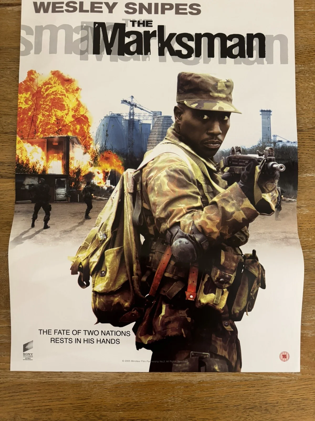 The Marksman Original Video DVD Shop VHS Poster 2005 Wesley snipes, изображение 2