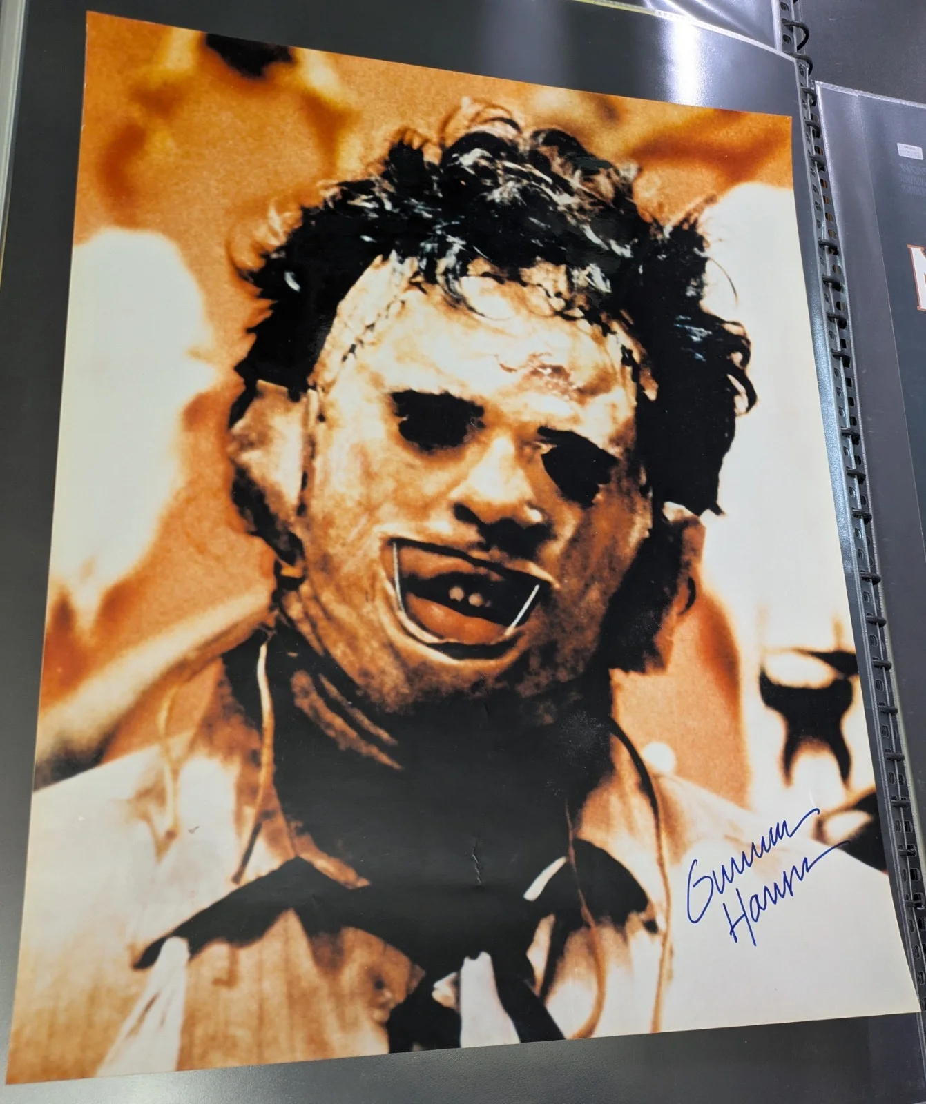 Gunnar Hansen Signed 16x20 Texas Chainsaw Massacre Autographed Photo COA Horror, изображение 5