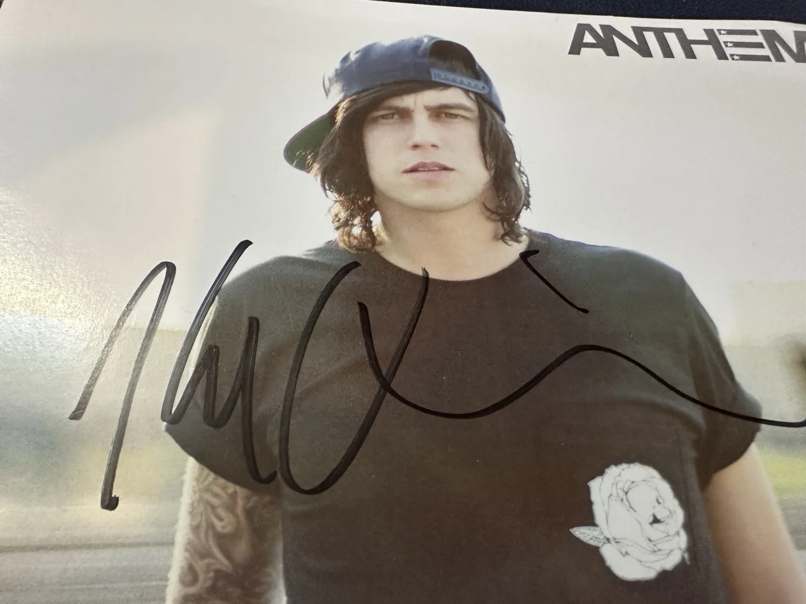 Kellin Quinn Anthem Made Autographed Photo And 2 Stickers - 1 green and 1 round, image 2