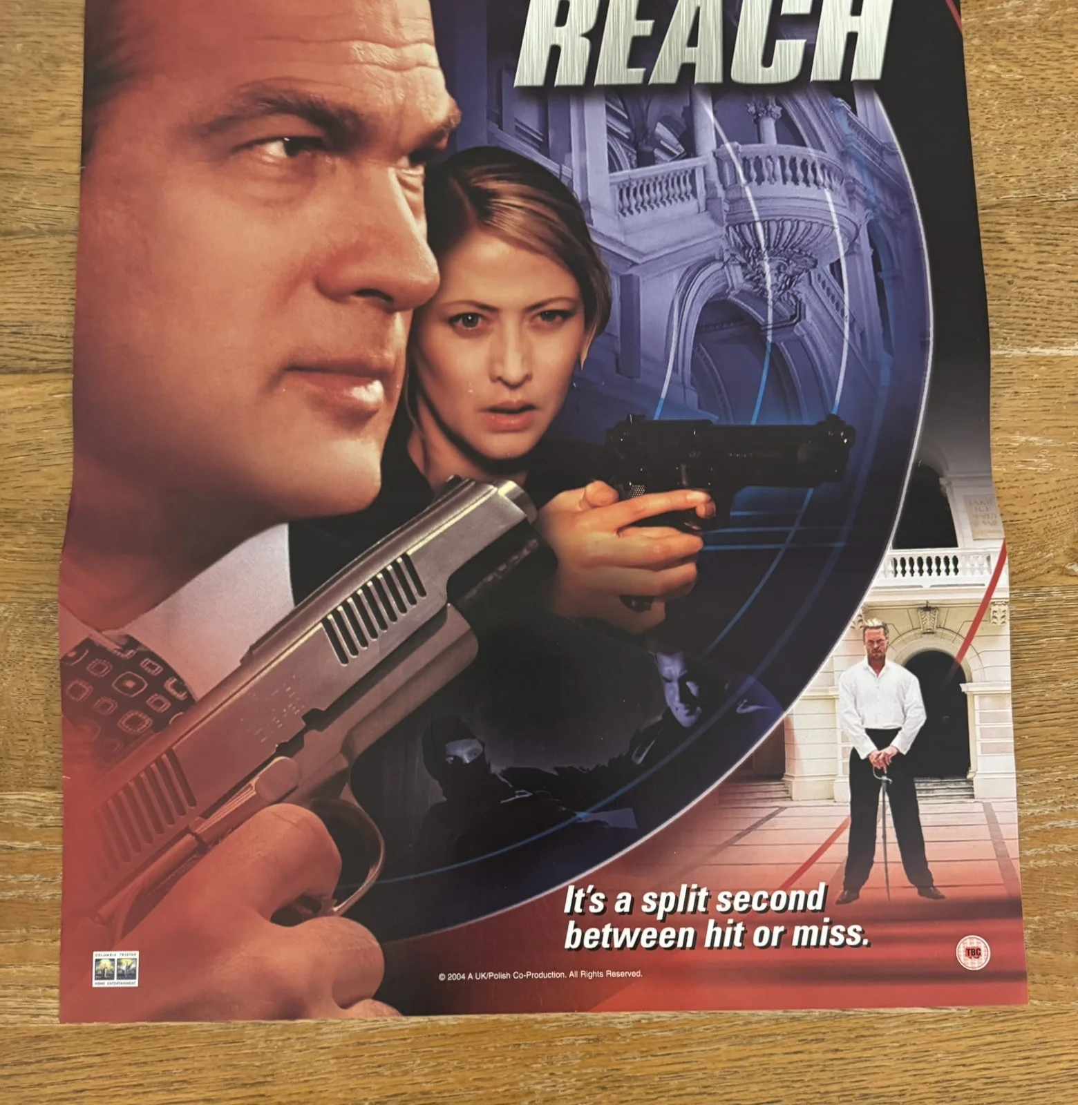 Out of reach Steven seagal Original Video DVD Shop VHS Poster 2004, изображение 2