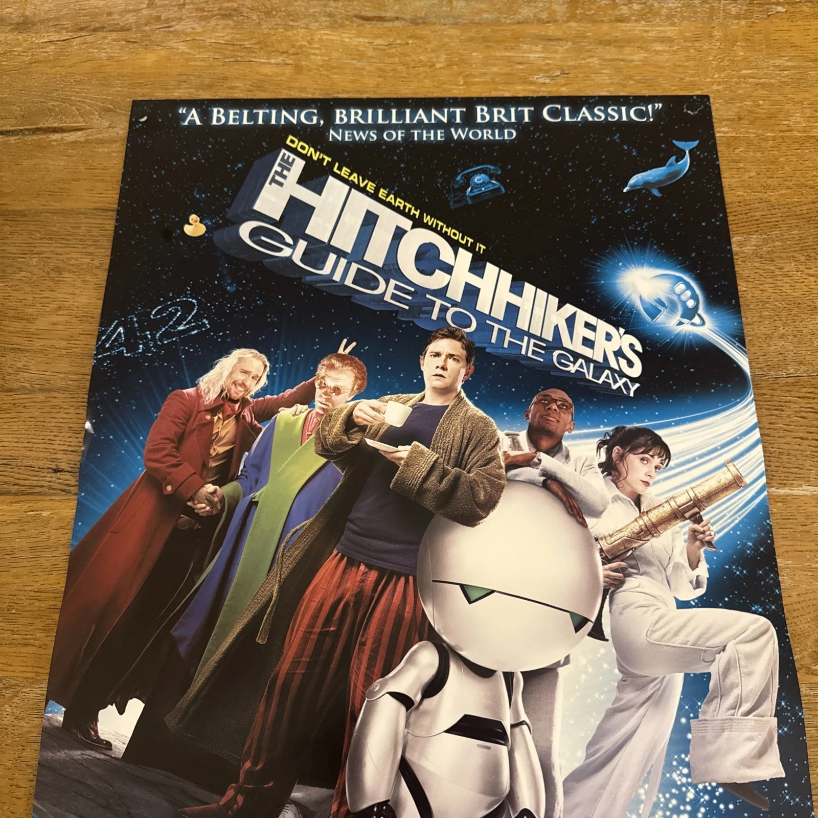 The Hitchhikers Guide To The Galaxy Original Video DVD Shop VHS Poster 2003 Rare, изображение 2