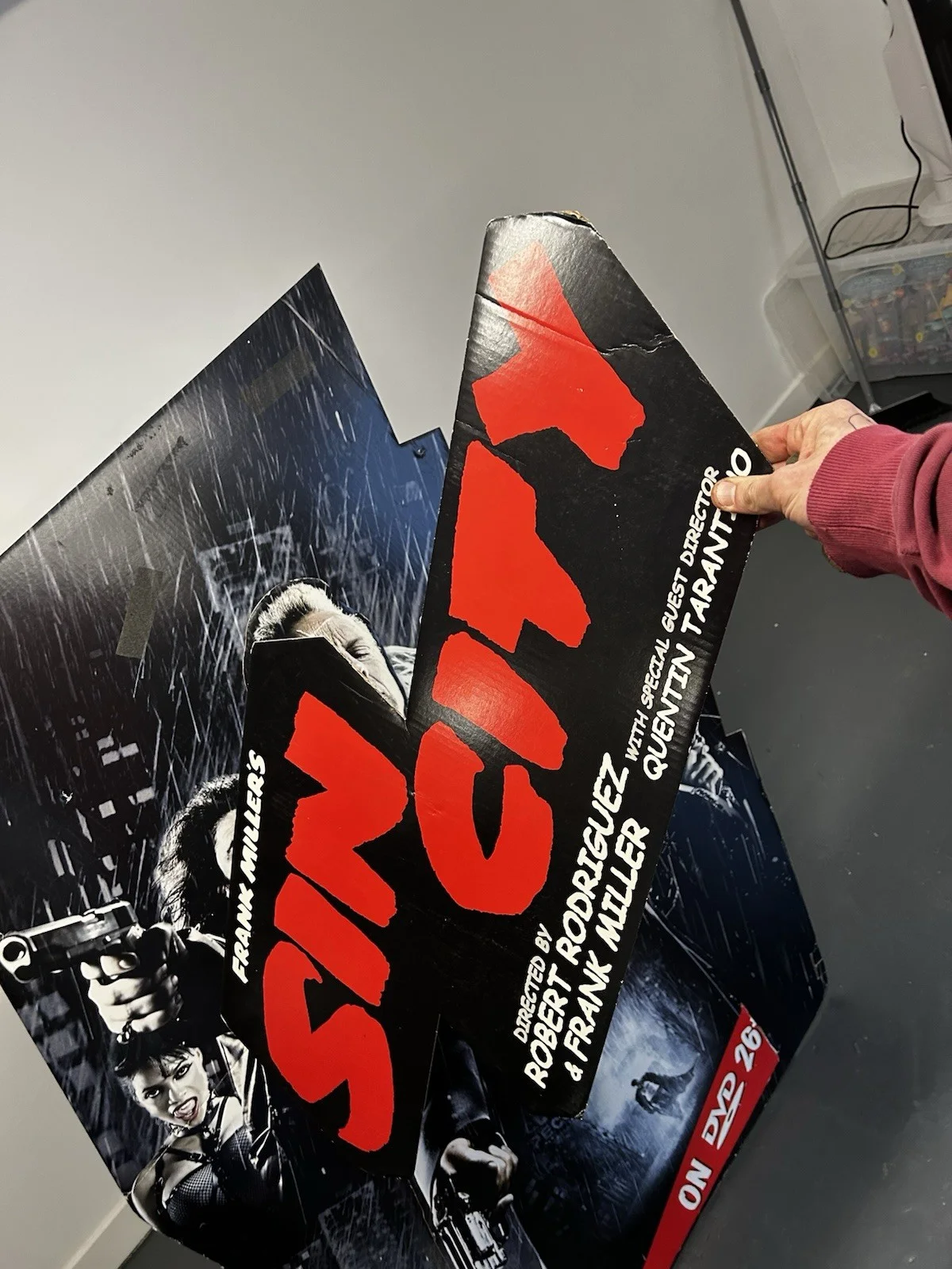 Sin City DVD Release Standee Stand Up Lifesize Rare Vintage 3 Part Stand, image 3