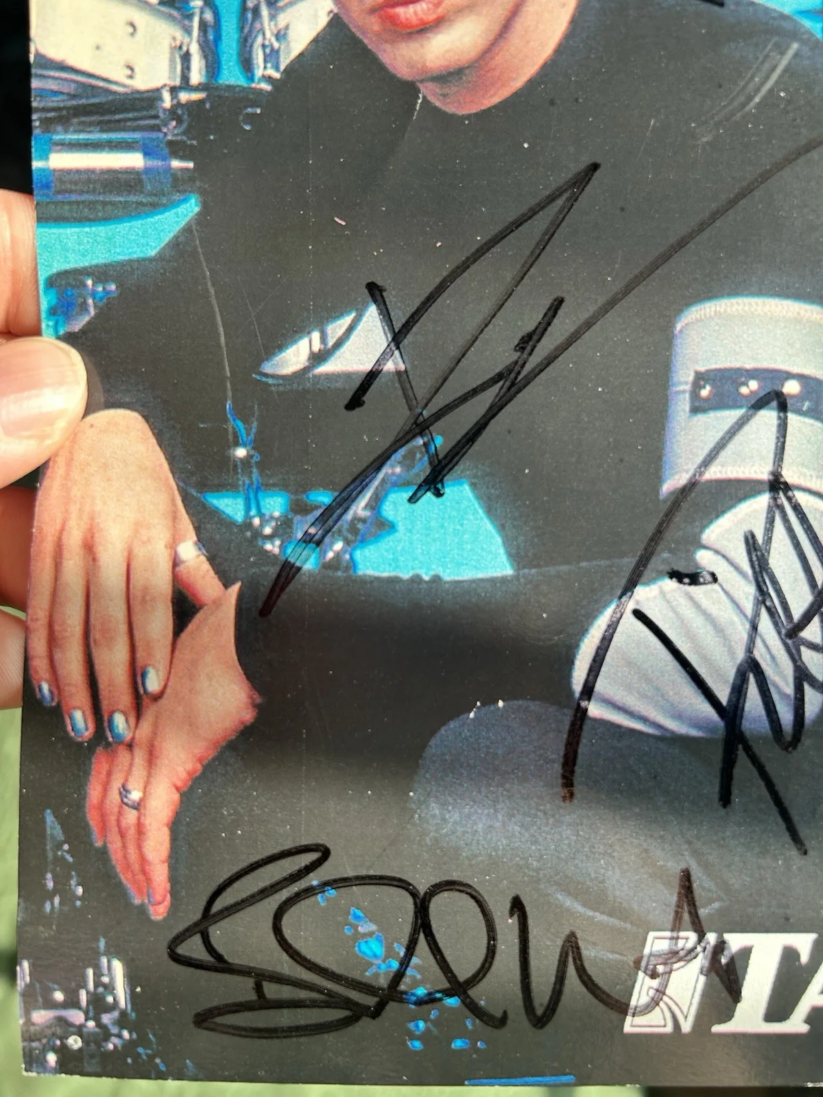 Orgy All 5 Original Member Band Signed Tama Drum Promo Card 8.5”x6” Bobby Hewitt, изображение 4