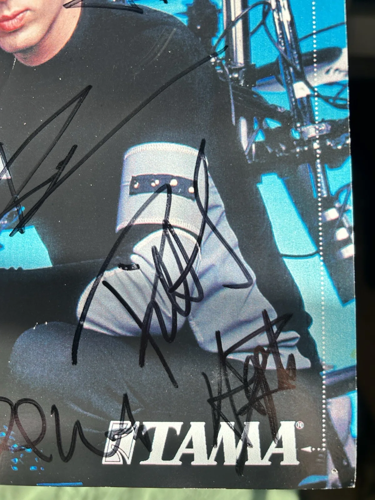 Orgy All 5 Original Member Band Signed Tama Drum Promo Card 8.5”x6” Bobby Hewitt, изображение 5