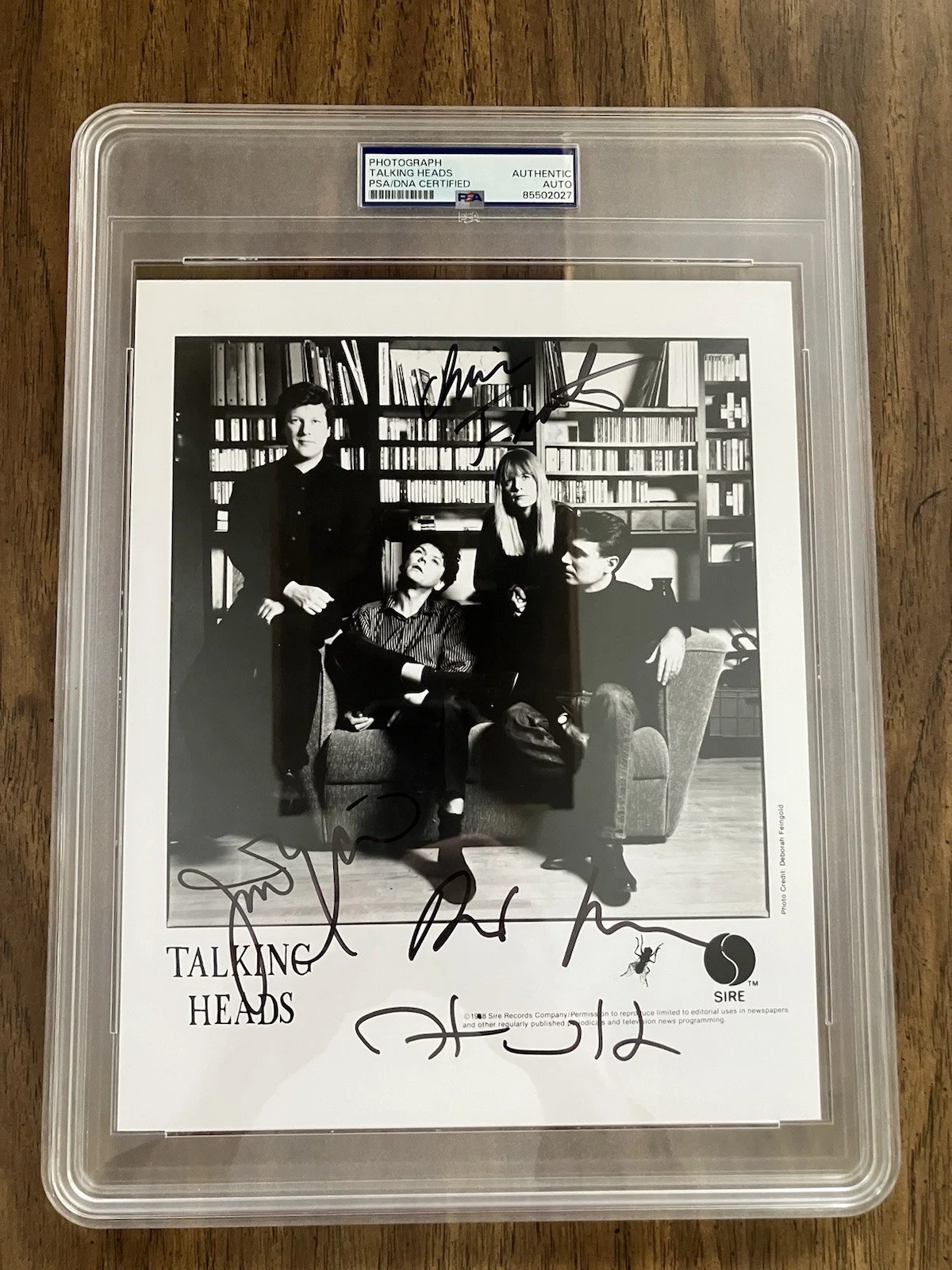 Talking Heads Rare Group Signed 8x10 Promo 1988 SIRE Photo PSA/DNA Encapsulated, изображение 2