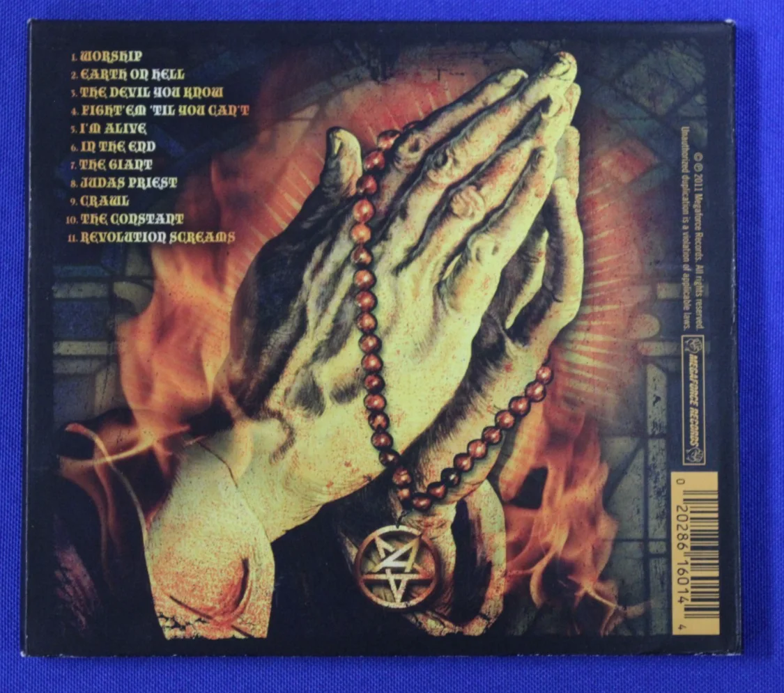 Anthrax Worship Music CD SIGNED x3 Scott Ian Frank Bello Joey Belladonna, image 2
