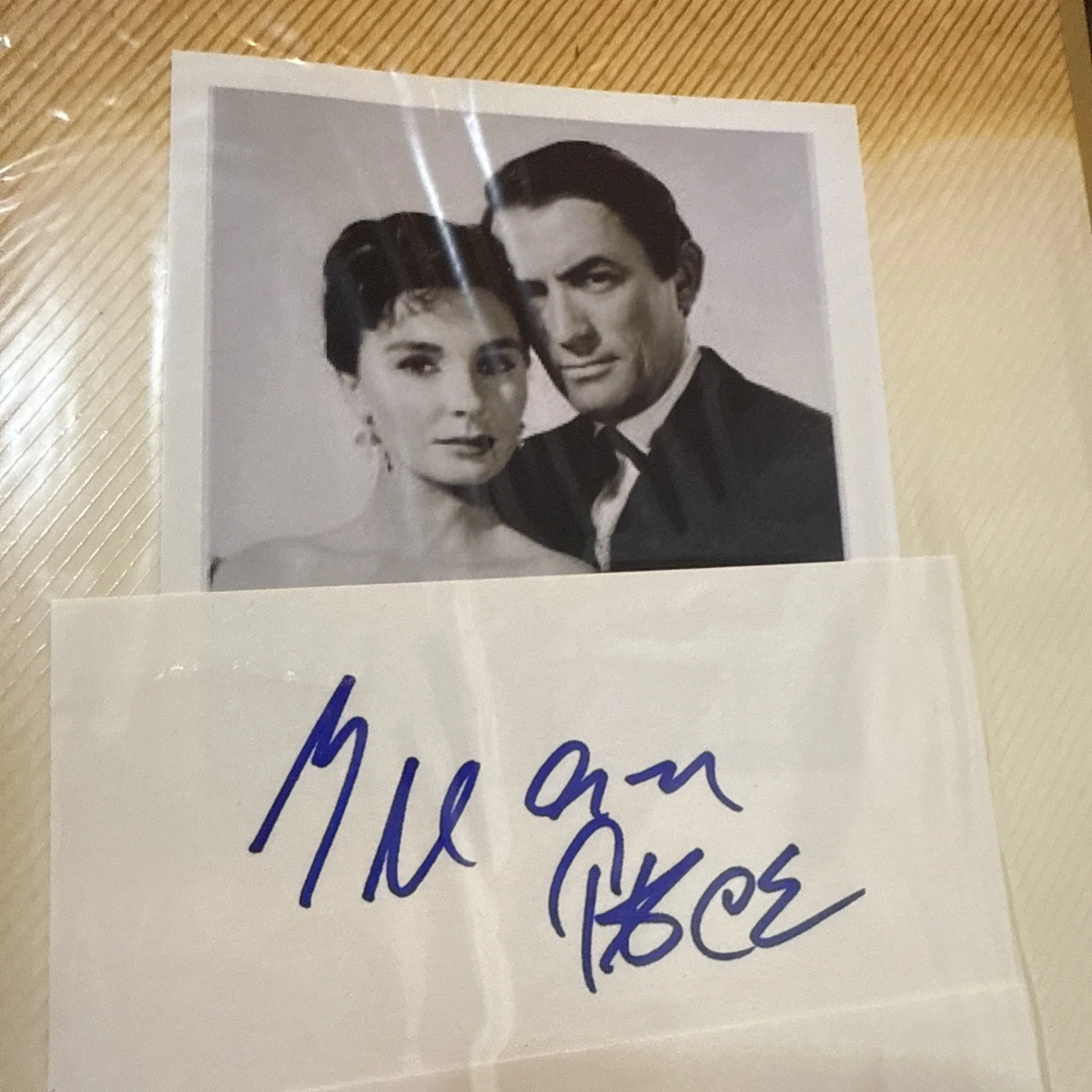Gregory Peck — Gregory Peck And Jean Simmons Autograph And Photo The Big Country Movie No COA, изображение 2