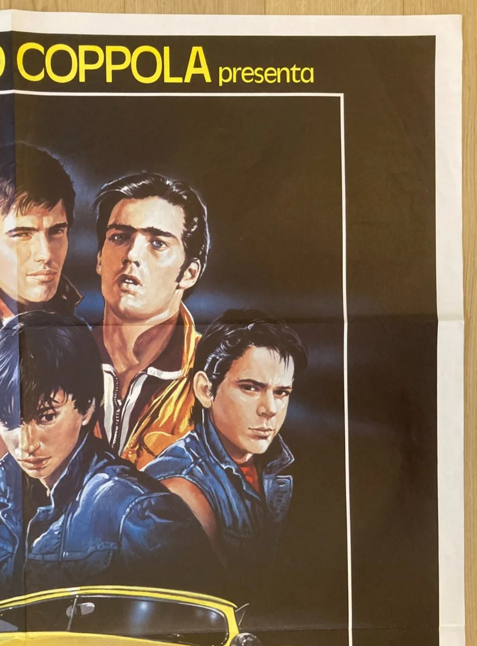 THE OUTSIDERS 1983 Original Cinema ITALIAN 2 Fogli Movie POSTER 39x55in Cult, изображение 3