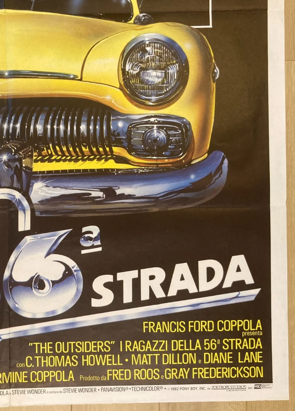 THE OUTSIDERS 1983 Original Cinema ITALIAN 2 Fogli Movie POSTER 39x55in Cult, изображение 5