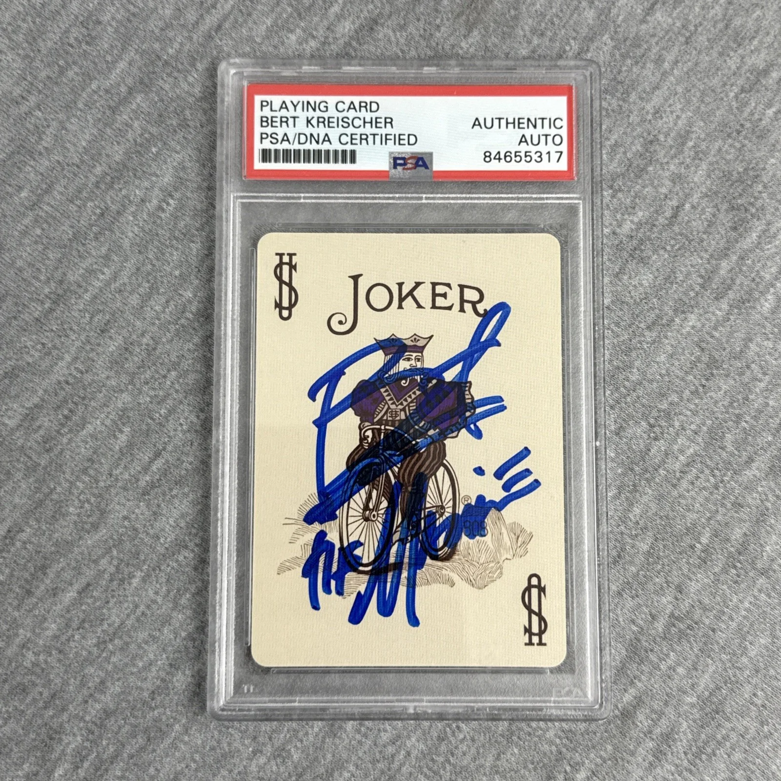 Bert Kreischer — Bert Kreischer Signed Joker Playing Card PSA "The Machine"