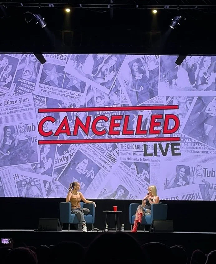 Cancelled Podcast SIGNED Tour Poster Tana & Brooke, image 3