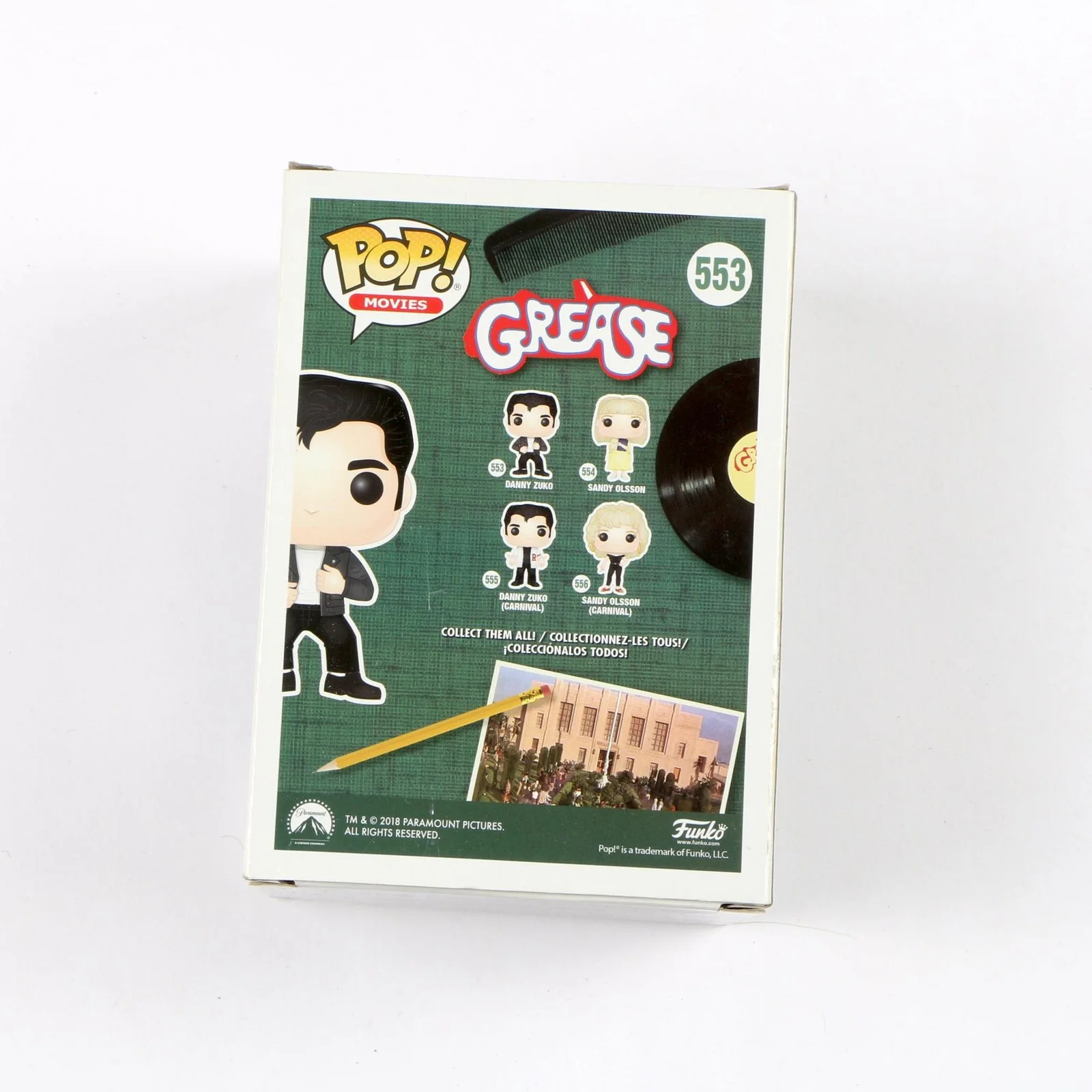 John Travolta Signed Funko Pop 553 Grease Danny Zuko Auto Beckett, изображение 3
