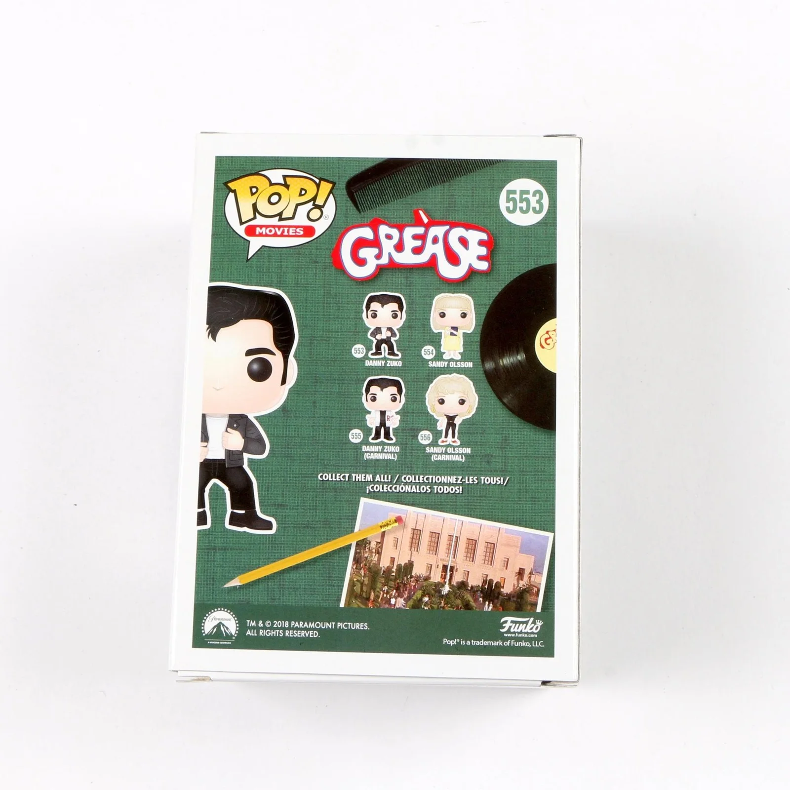 John Travolta Signed Funko Pop 553 Grease Danny Zuko Auto Beckett, изображение 3