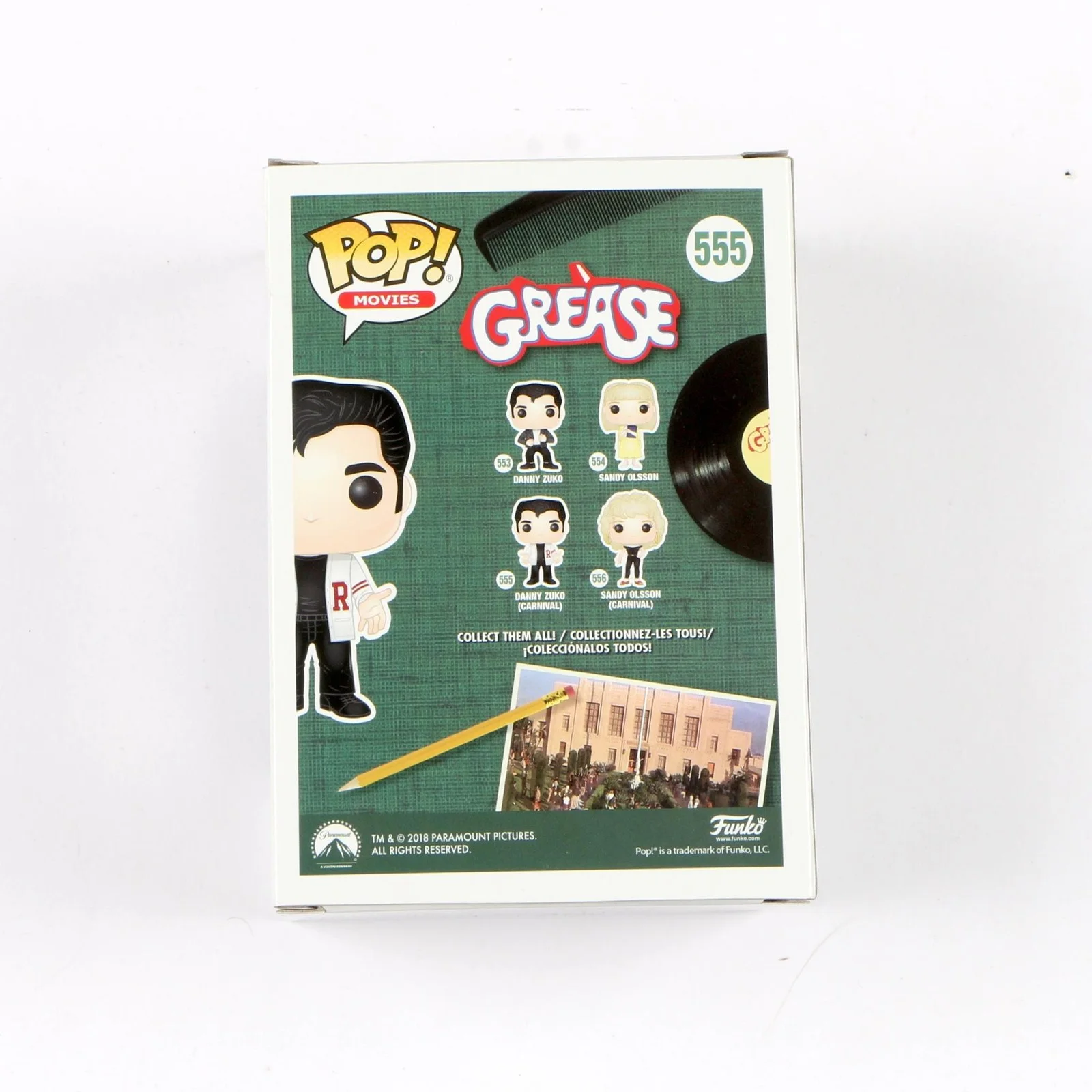 John Travolta Signed Funko Pop 553 Grease Danny Zuko Auto Beckett, изображение 3