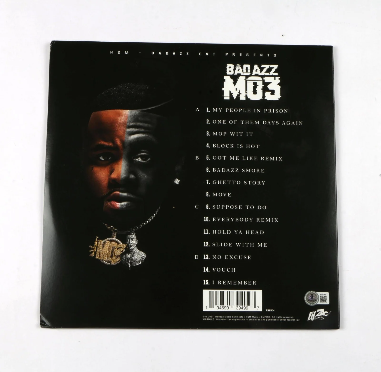 Lil Boosie Badass Signed Badass Vinyl Badass MO3 Beckett, image 2