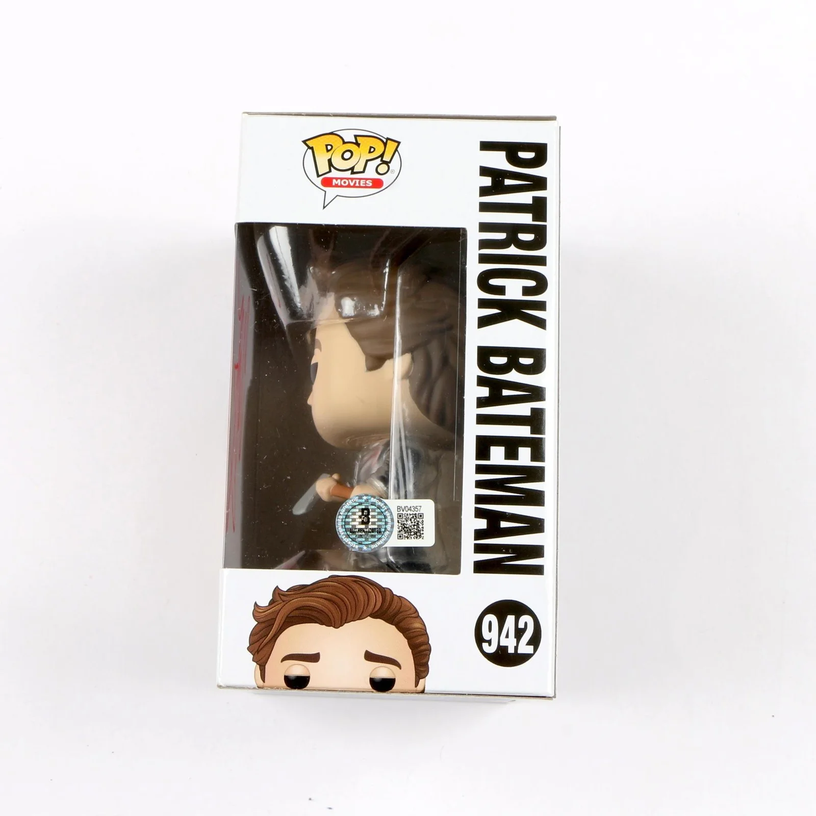 Christian Bale Signed Funko Pop 942 Patrick Bateman American Psycho Auto Beckett, image 2