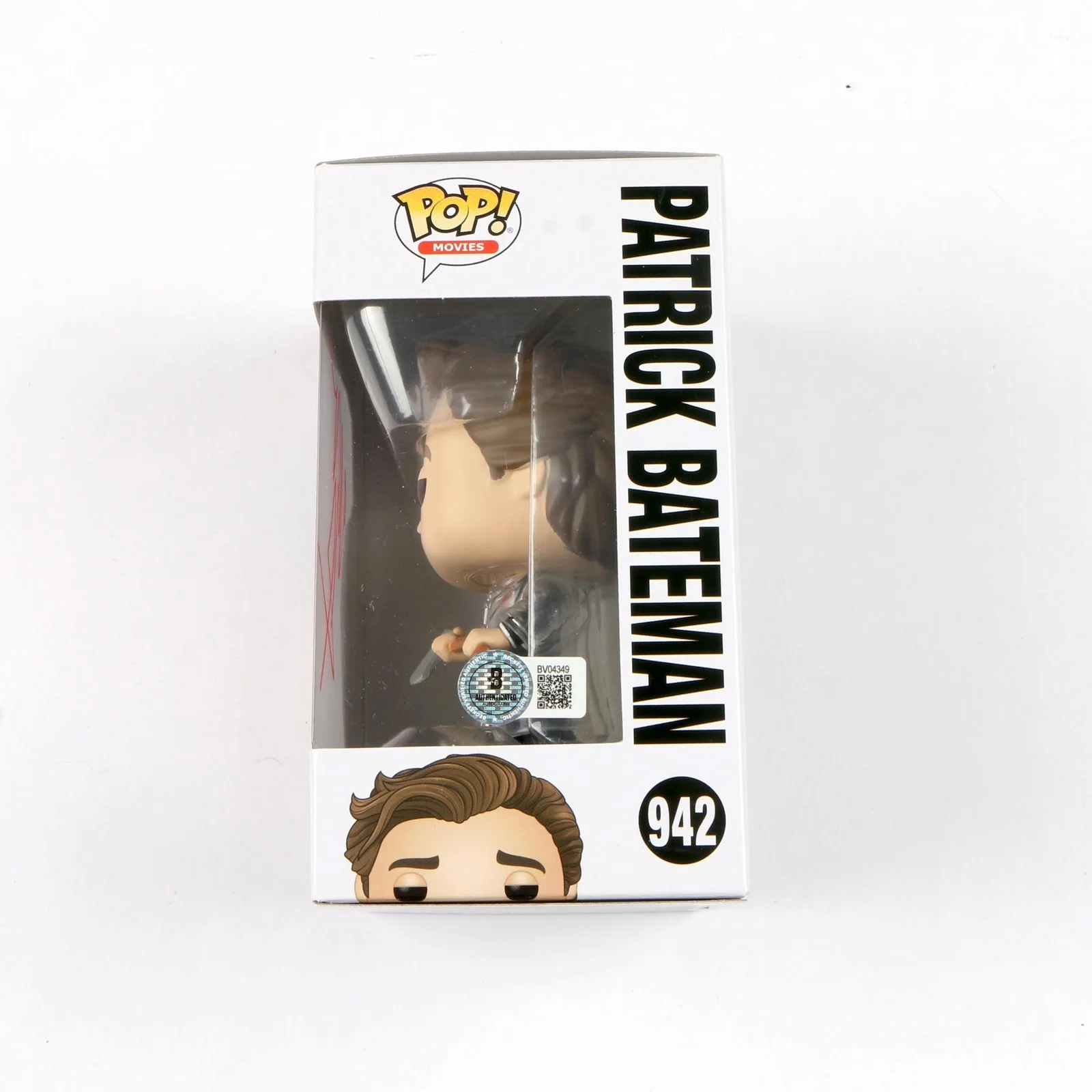 Christian Bale Signed Funko Pop 942 Patrick Bateman American Psycho Auto Beckett, изображение 2