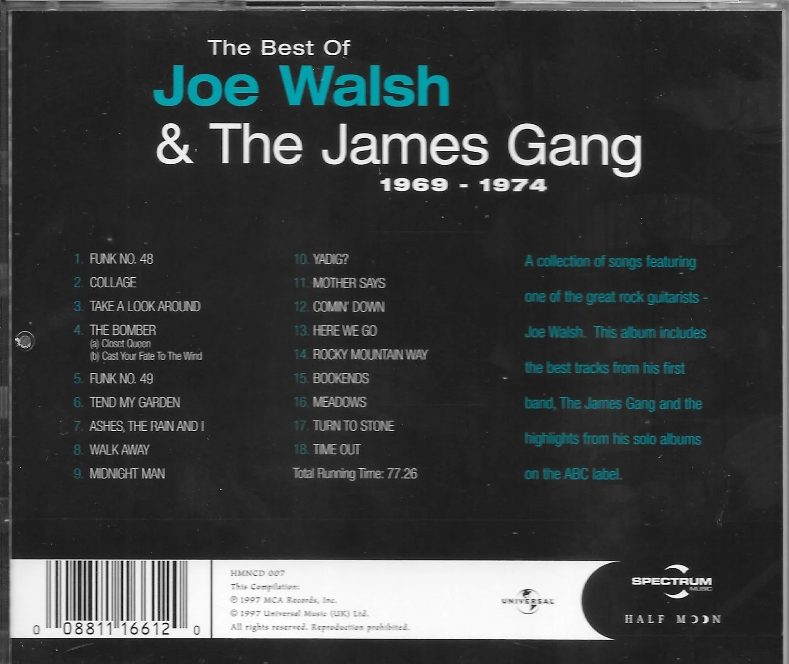 Joe Walsh — Joe Walsh & The James Gang cd included Autograph Signed music cd, image 3
