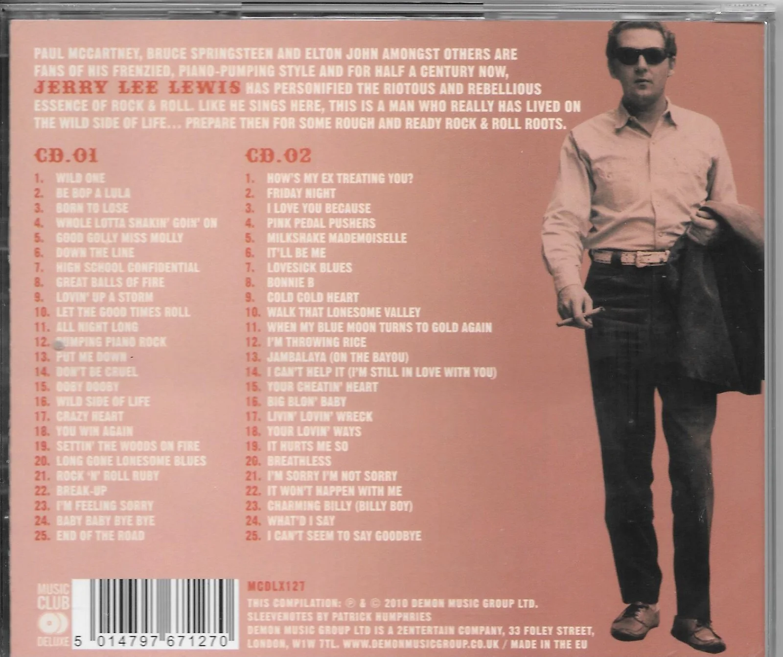 Jerry Lee Lewis — Jerry Lee Lewis Rock & Roll Roots cd included Autograph Signed music cd, изображение 3