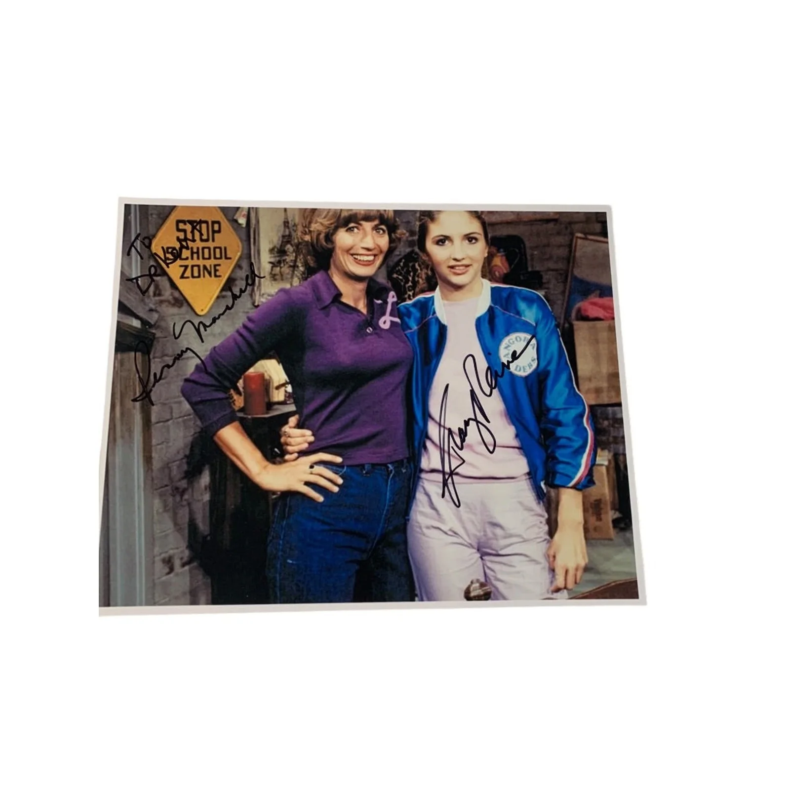 Penny Marshall Tracy Reiner Laverne & Shirley Autographed 8X10 Photo Signed, изображение 2