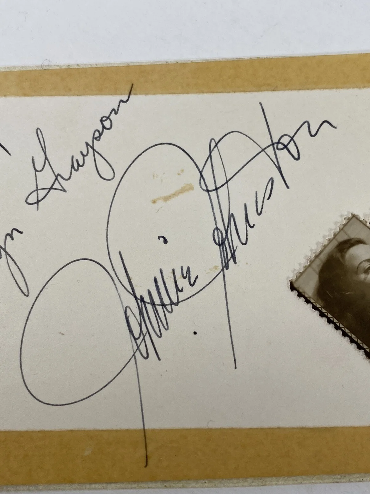Kathryn Grayson — Kathryn Grayson & Johnnie Johnston Signed Autographed Vintage Album Page Photos, изображение 3