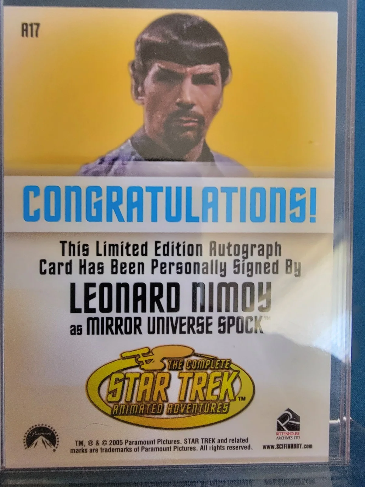 Lenard Nimoy Autographed Card, image 2
