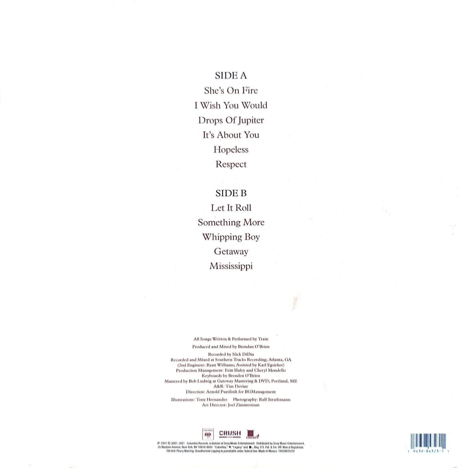 Train Drops of Jupiter signed record album by Pat Monahan - 25th Anniversary!, изображение 3