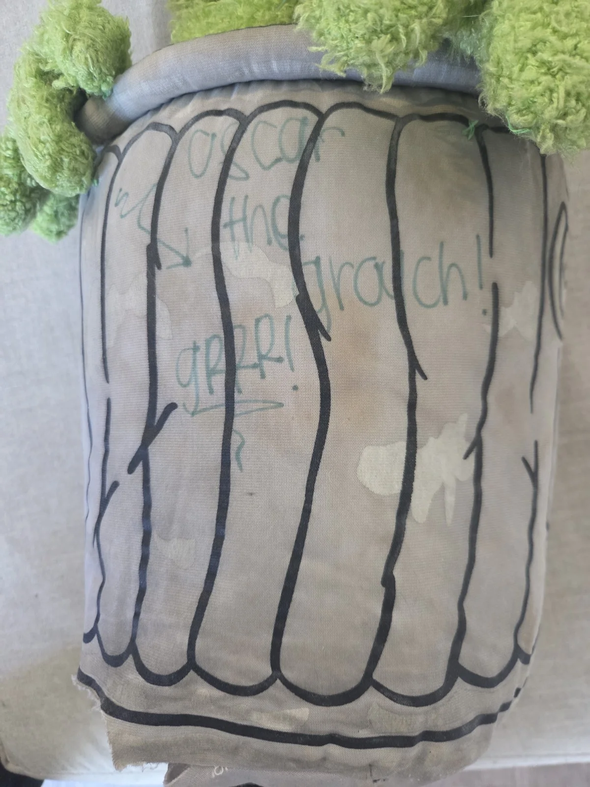 caroll spinney — Signed Oscar the Grouch Plush, image 4