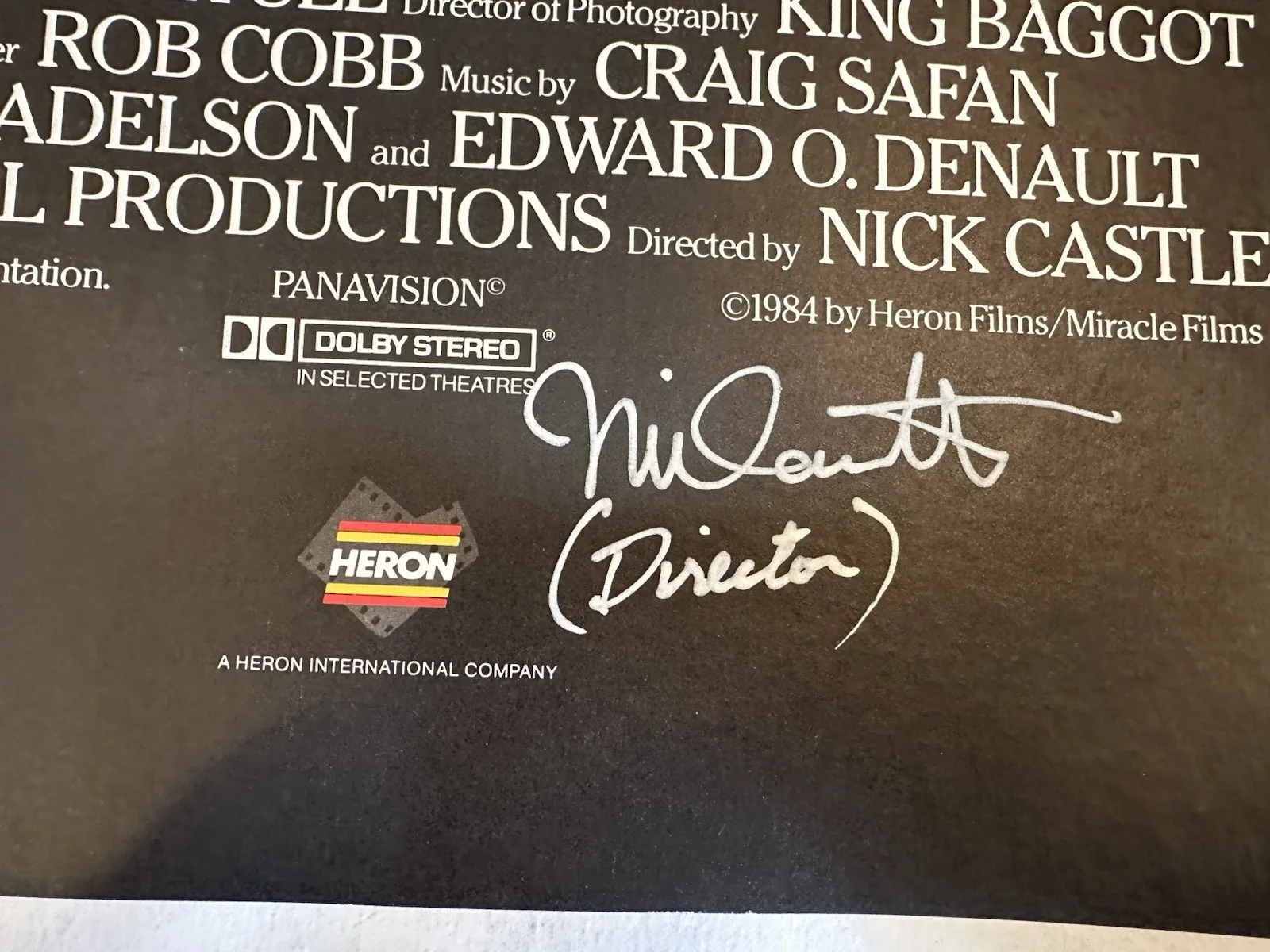 Nick Castle — The Last Starfighter Nick Castle Signed 33 x 43.5" Canvas Movie Poster JSA Cert., изображение 2