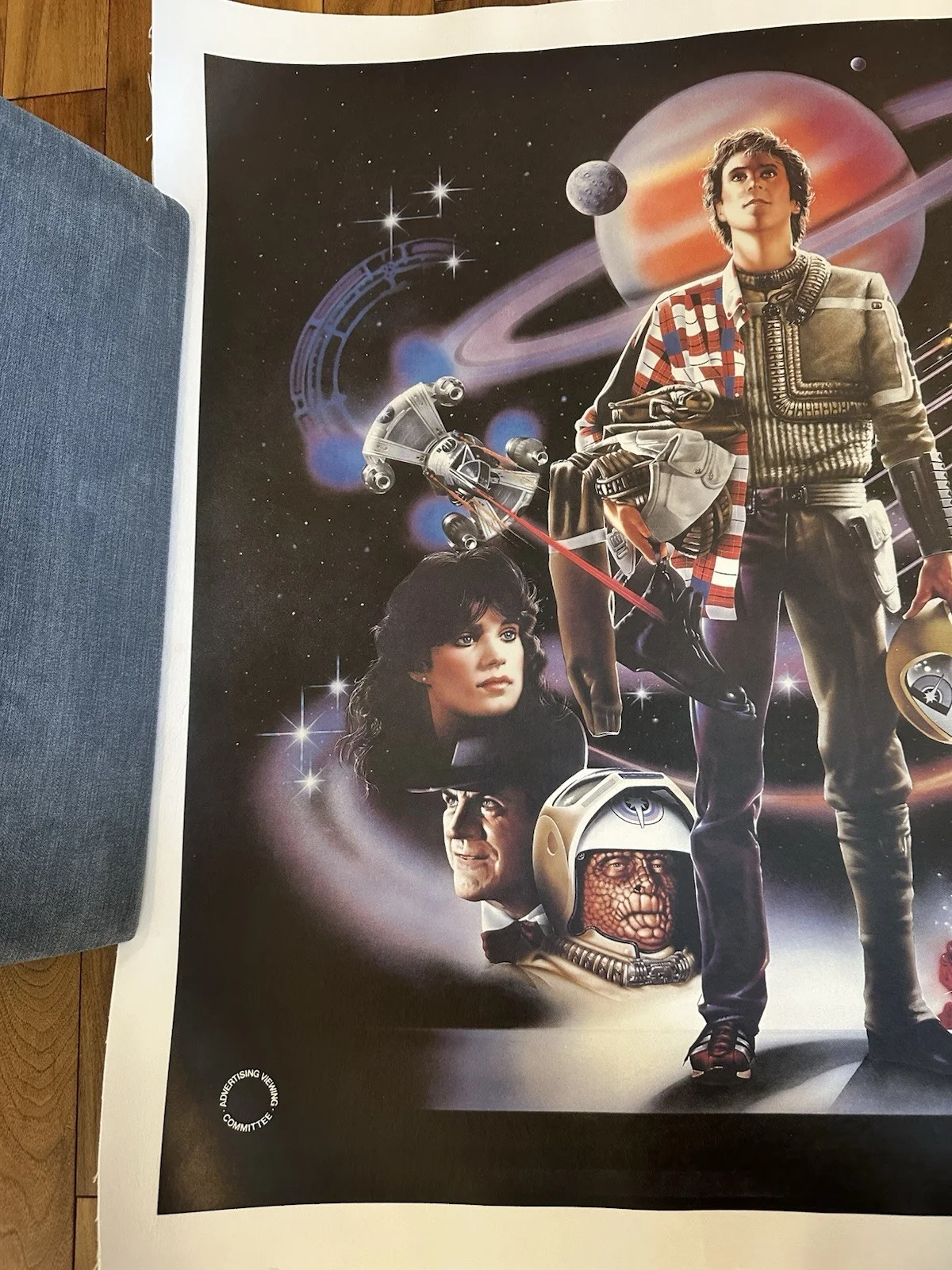 Nick Castle — The Last Starfighter Nick Castle Signed 33 x 43.5" Canvas Movie Poster JSA Cert., изображение 3