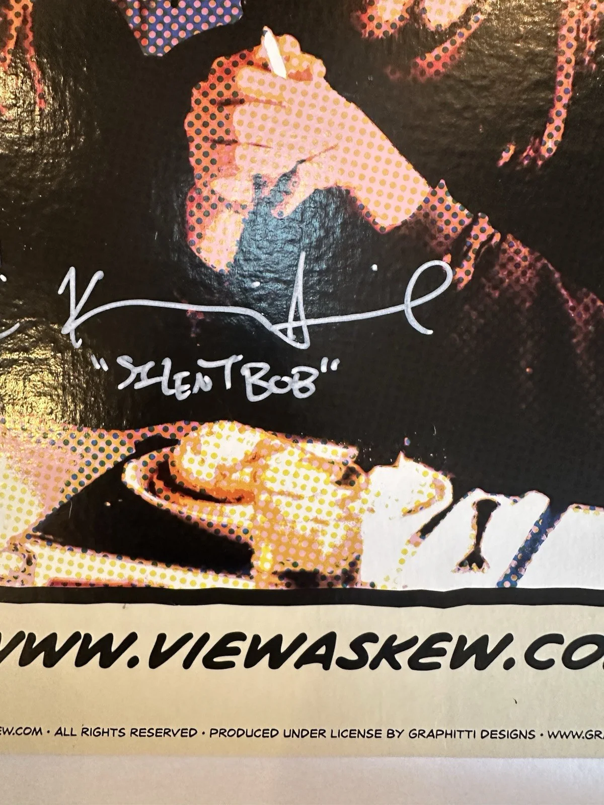 Kevin Smith, Jason Mewes — Chasing Amy Jay And Silent Bob Signed Canvas Poster JSA Certified 21x 38.5", image 3