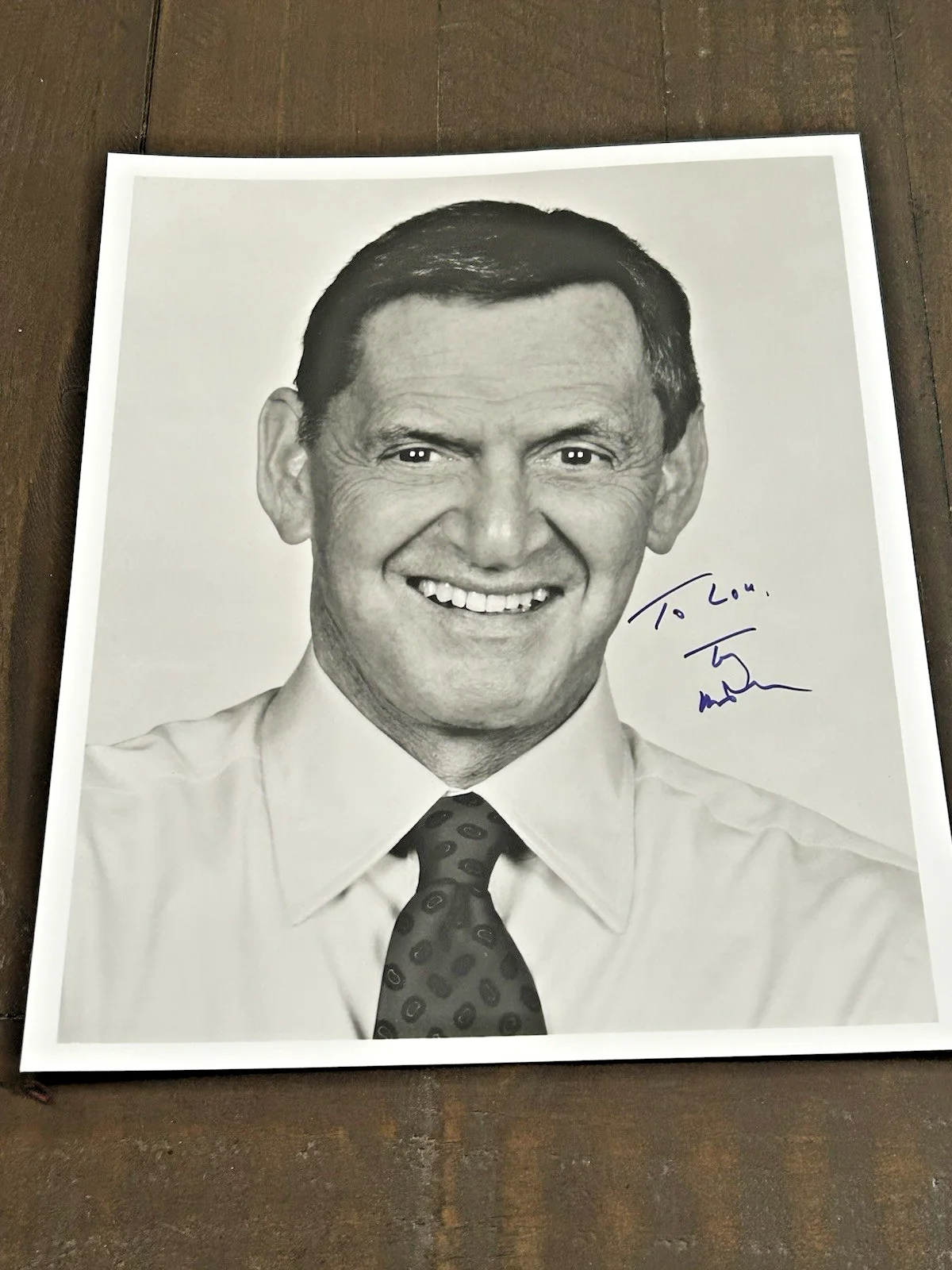 Tony Randall — TONY RANDALL (1920-2004) (THE ODD COUPLE) AUTOGRAPHED PHOTO~