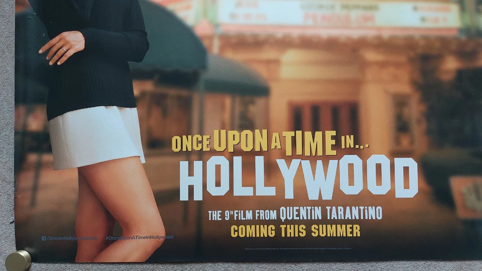 Once Upon A Time in Hollywood Original UK Quad Poster Margot Robbie, изображение 3