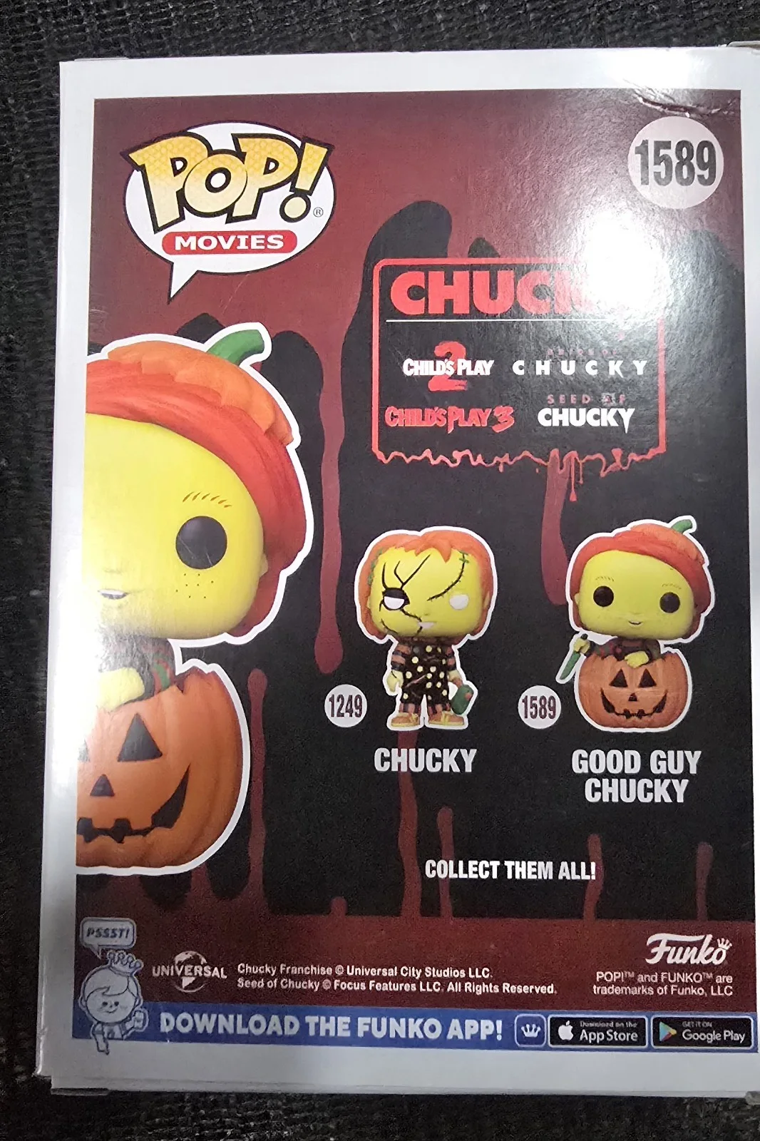 CHRIS SARANDON — Chris Sarandon Signed Good Guy Chucky FUNKO #1589 OCCM COA Childs Play, изображение 3
