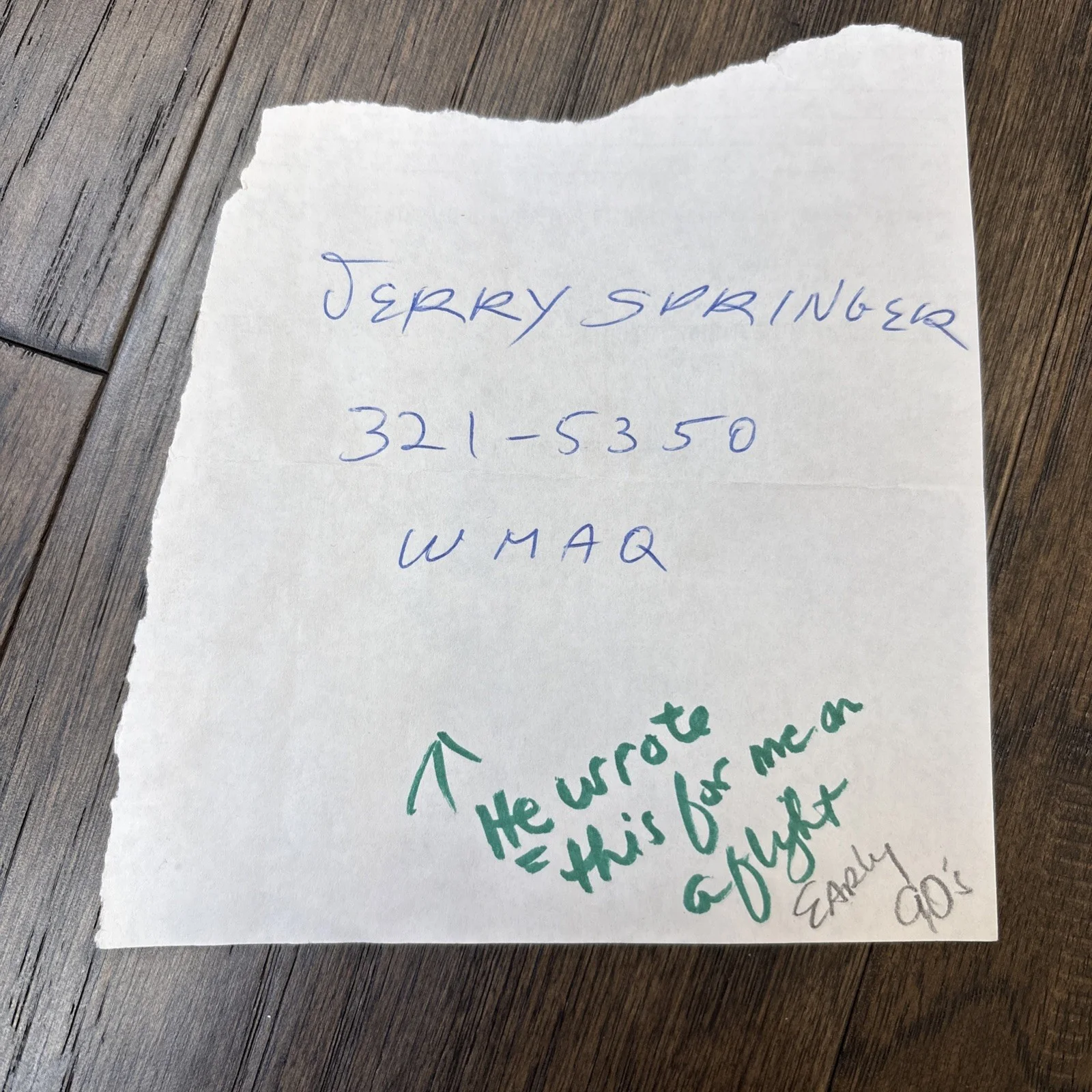 Jerry Springer — TABLOID TV TALK SHOW HOST JERRY SPRINGER (1944-2023) Autograph 90's UNIQUE FIND!