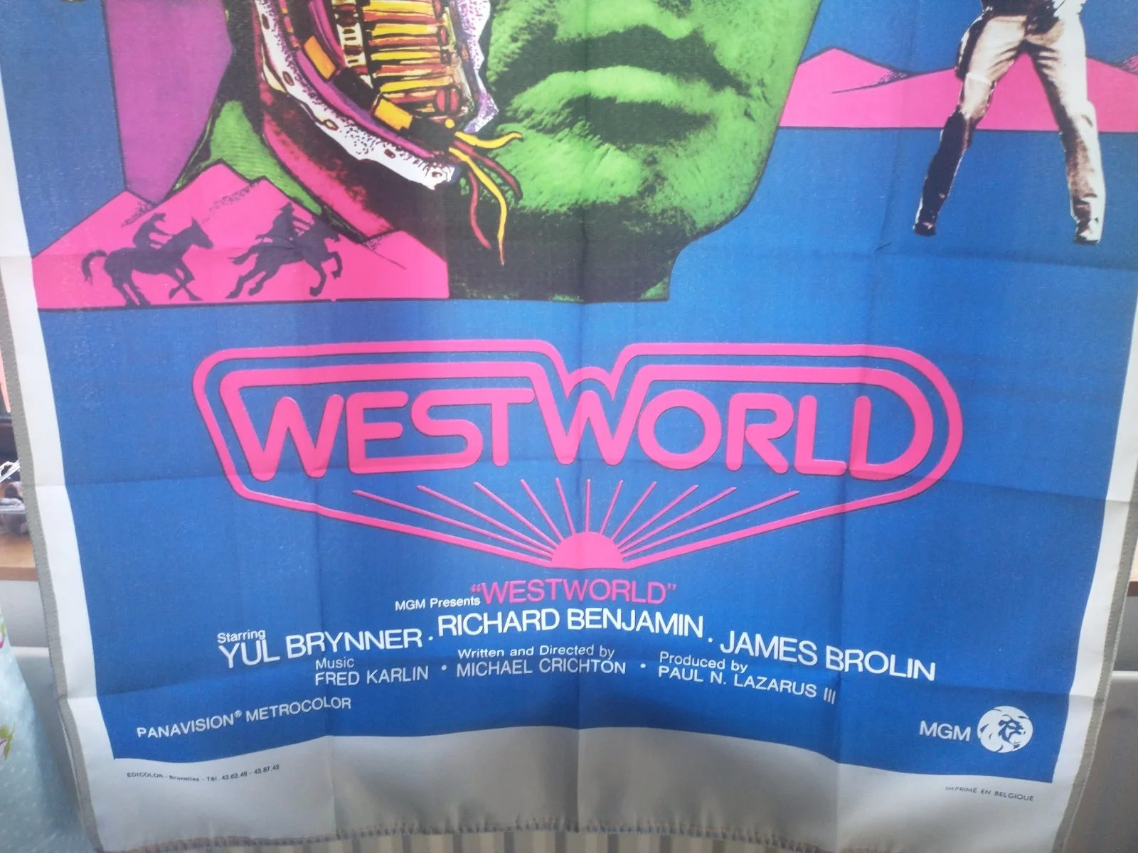 Westworld - Belgian Promo Poster Artwork of the 1973 Film as a Large Flag, изображение 5