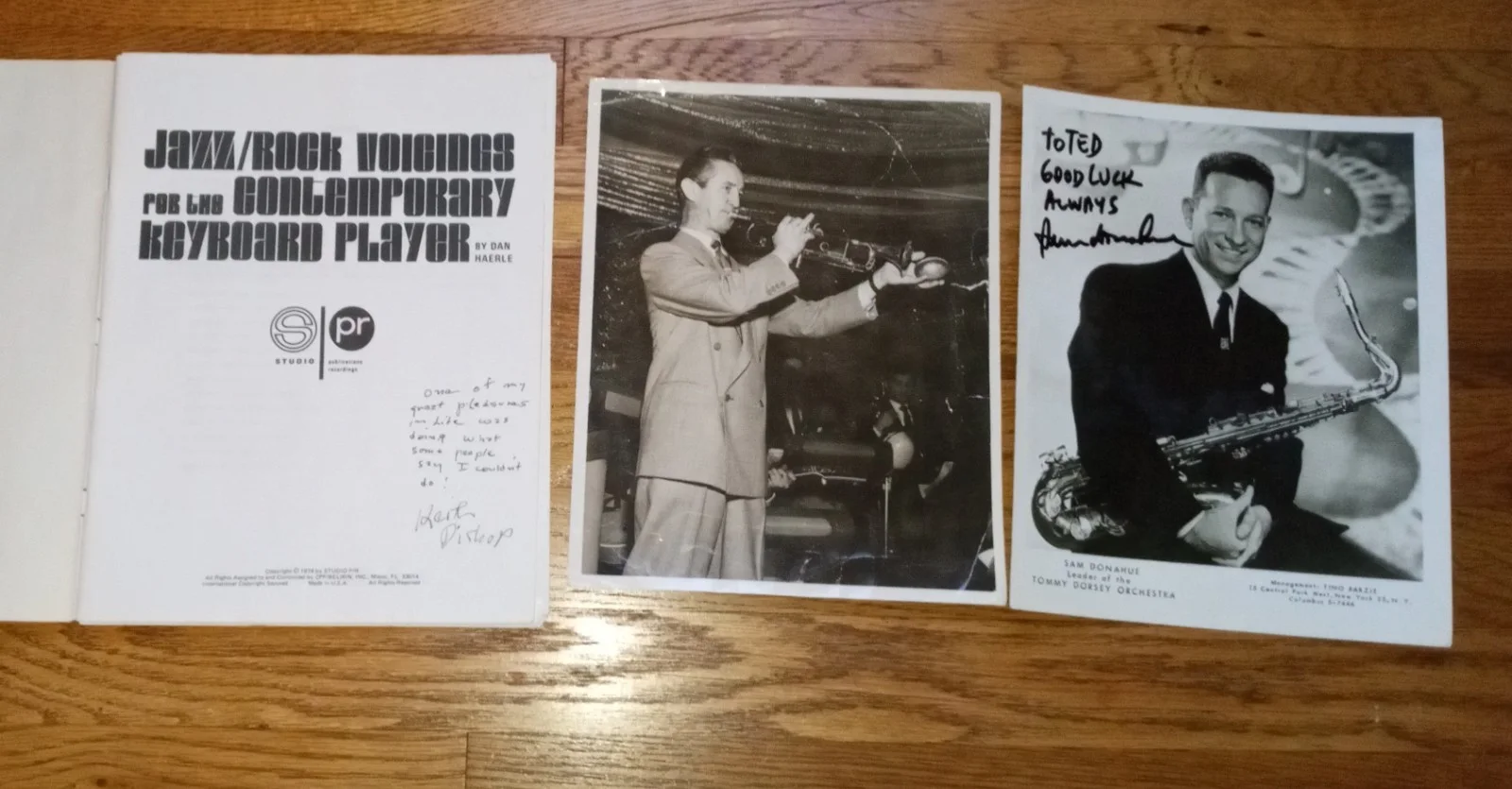 jazz big band autograph photos sheet music Tommy Dorsey Sam Donahue composer, изображение 2
