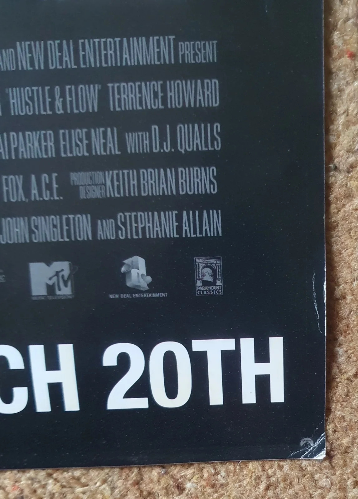 Hustle & Flow (2005) - original UK DVD poster - Terrence Howard, image 2