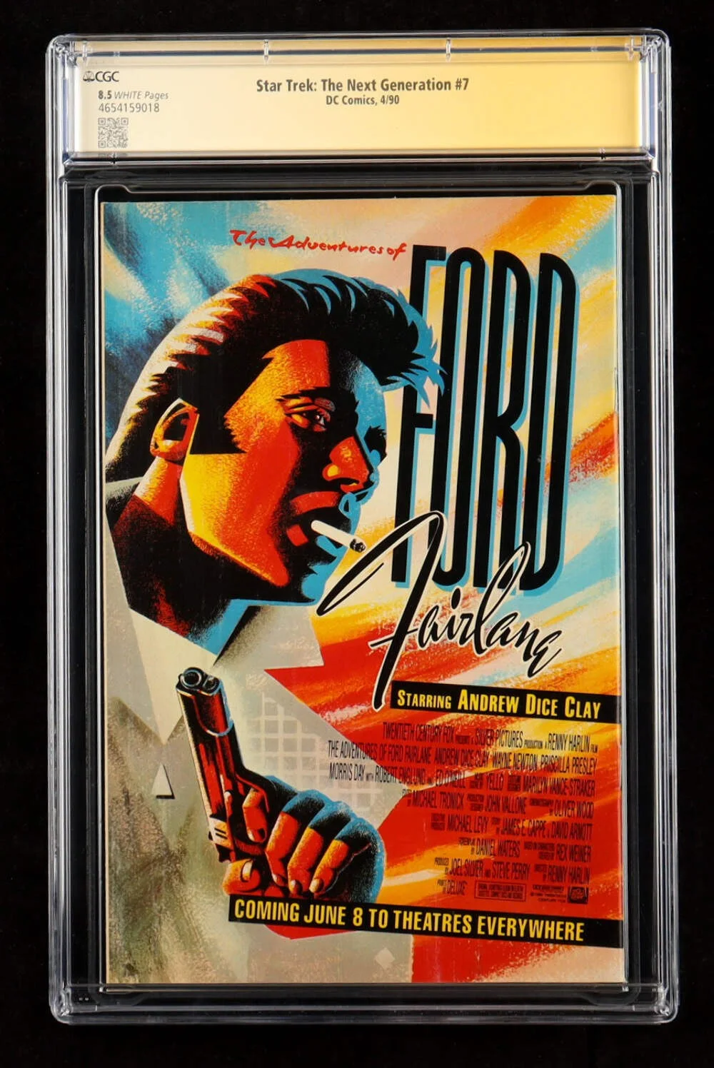 Brent Spiner — Brent Spiner Signed 1990 "Star Trek: The Next Generation" #7 DC Comic Book (CGC, изображение 2