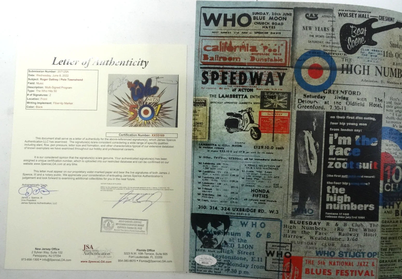 SIGNED THE WHO AUTOGRAPHED 50 TOUR PROGRAM CERTIFIED AUTHENTIC JSA COA XX55189, image 3